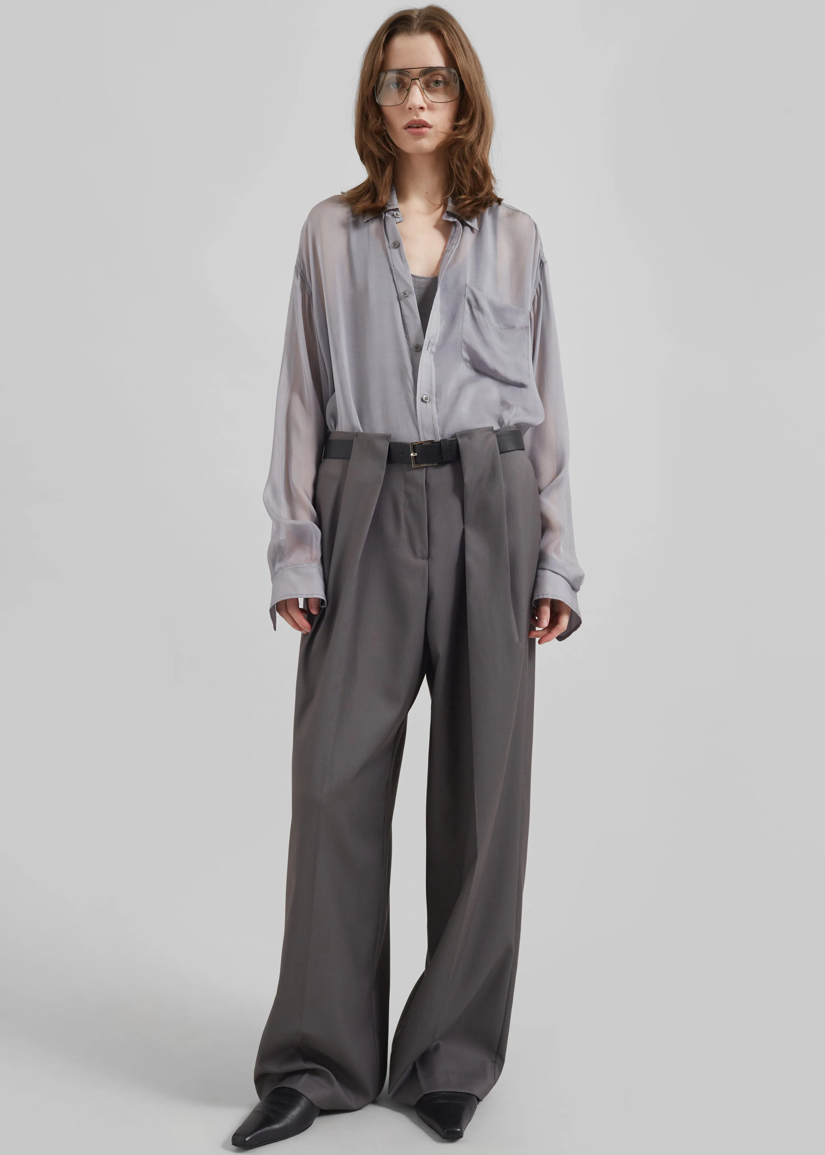 Orsay Pleated Trousers - Dark Grey sold by Frankie Shop product image thumbnail 3