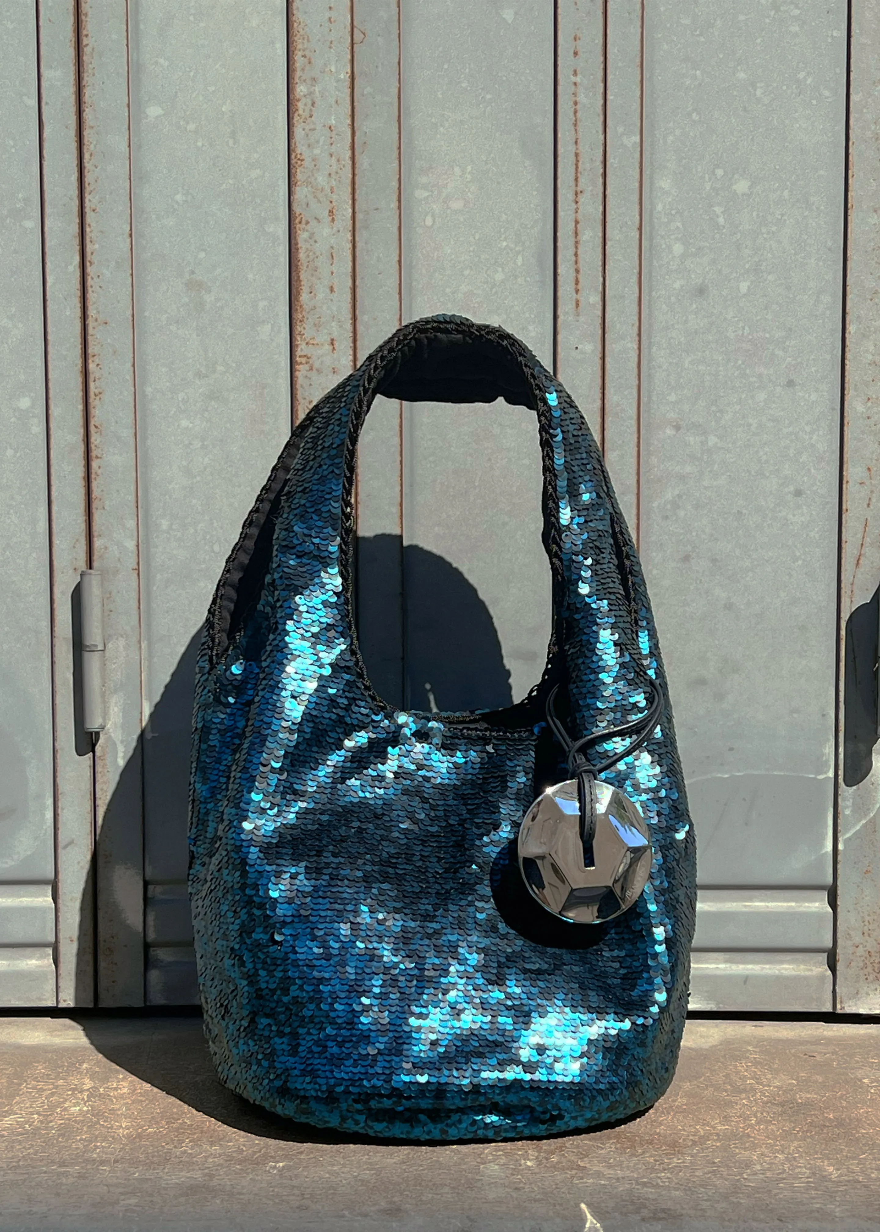 JW Anderson Mini Sequin Shopper - Dark Teal sold by Frankie Shop product image thumbnail 2