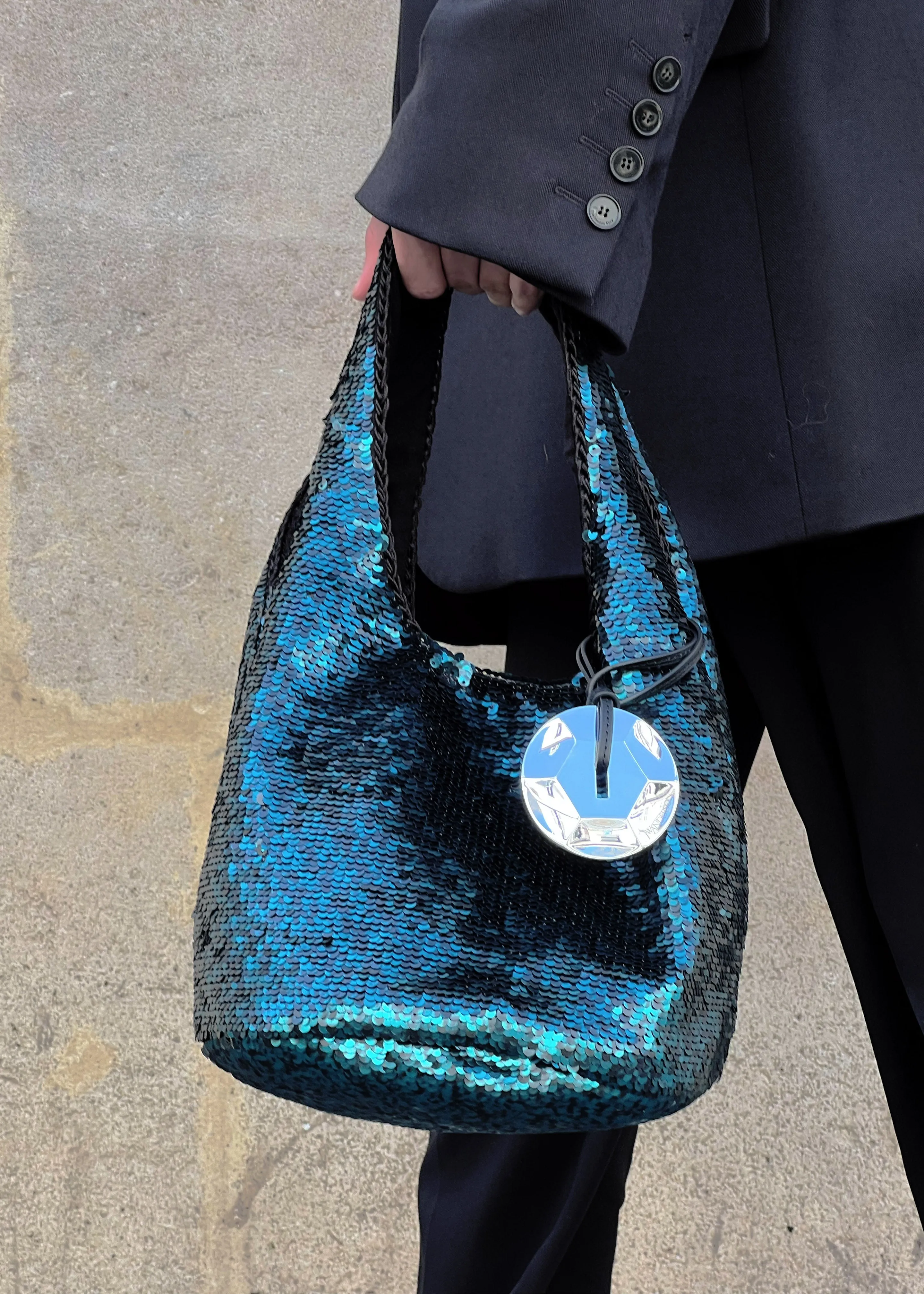 JW Anderson Mini Sequin Shopper - Dark Teal sold by Frankie Shop product image thumbnail 4