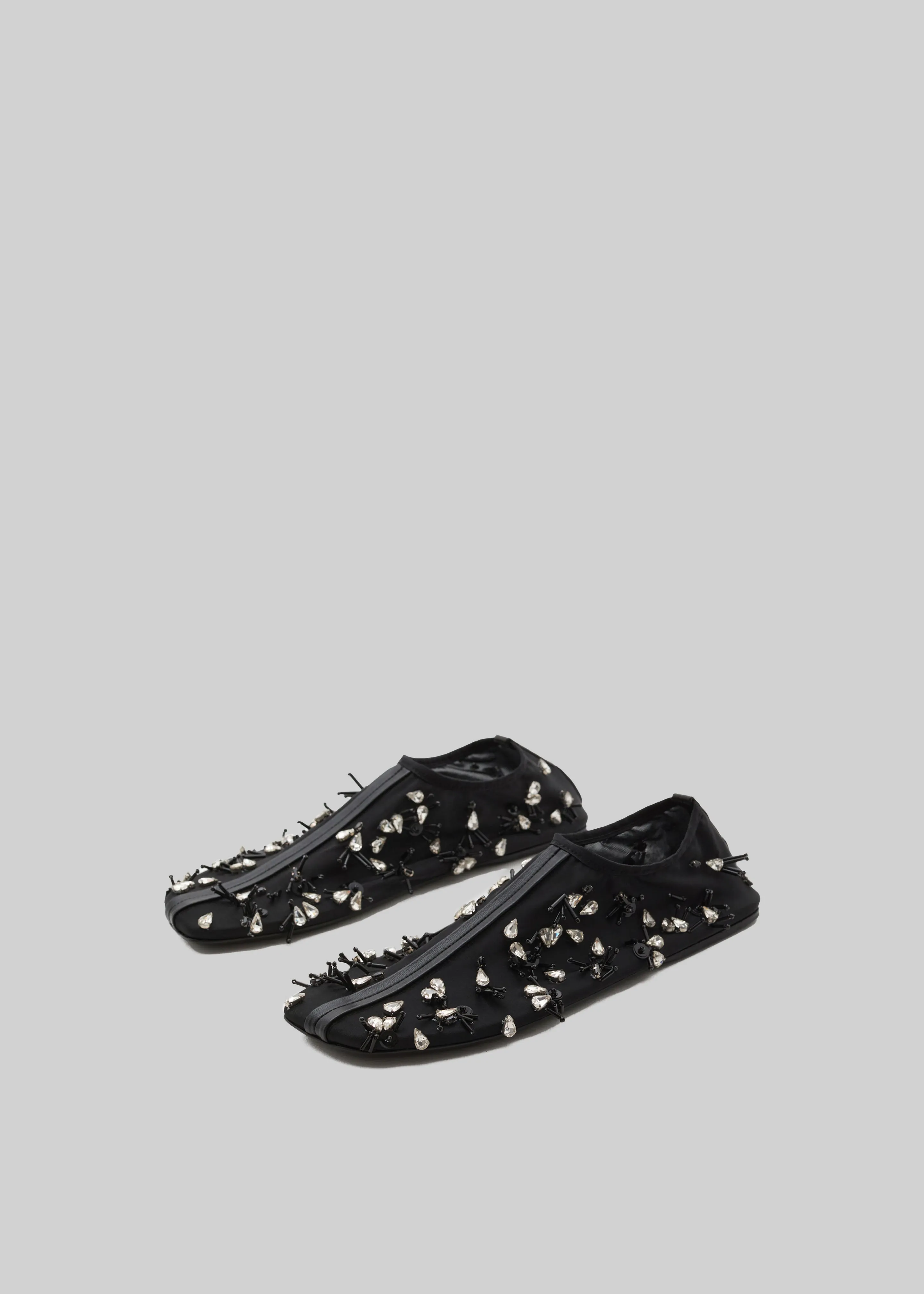 Christopher Esber Frosted Beaded Mesh Flats - Black sold by Frankie Shop product image thumbnail 3