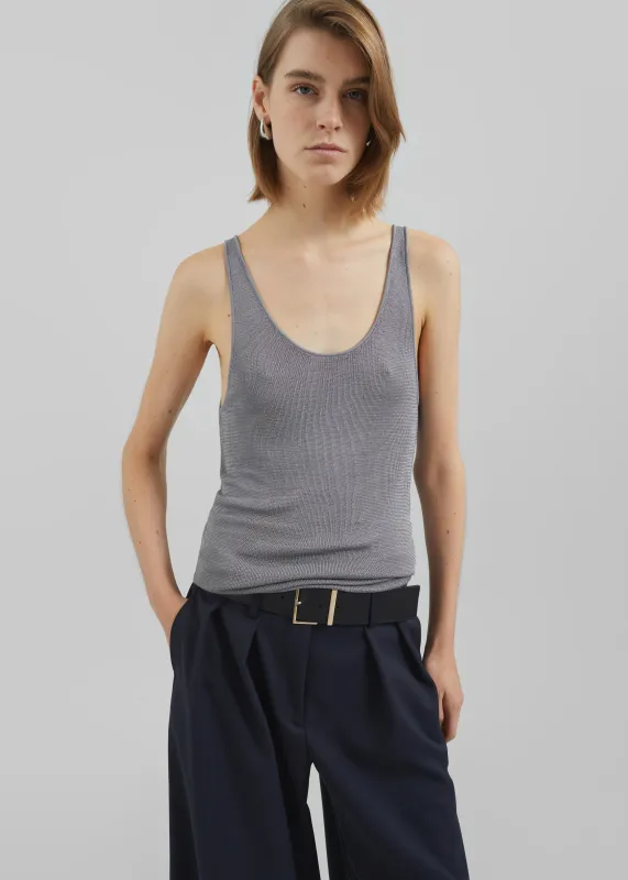 Rivo Knit Tank Top - Grey sold by Frankie Shop