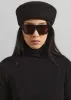 Garbo Pillbox Hat - Black sold by Frankie Shop