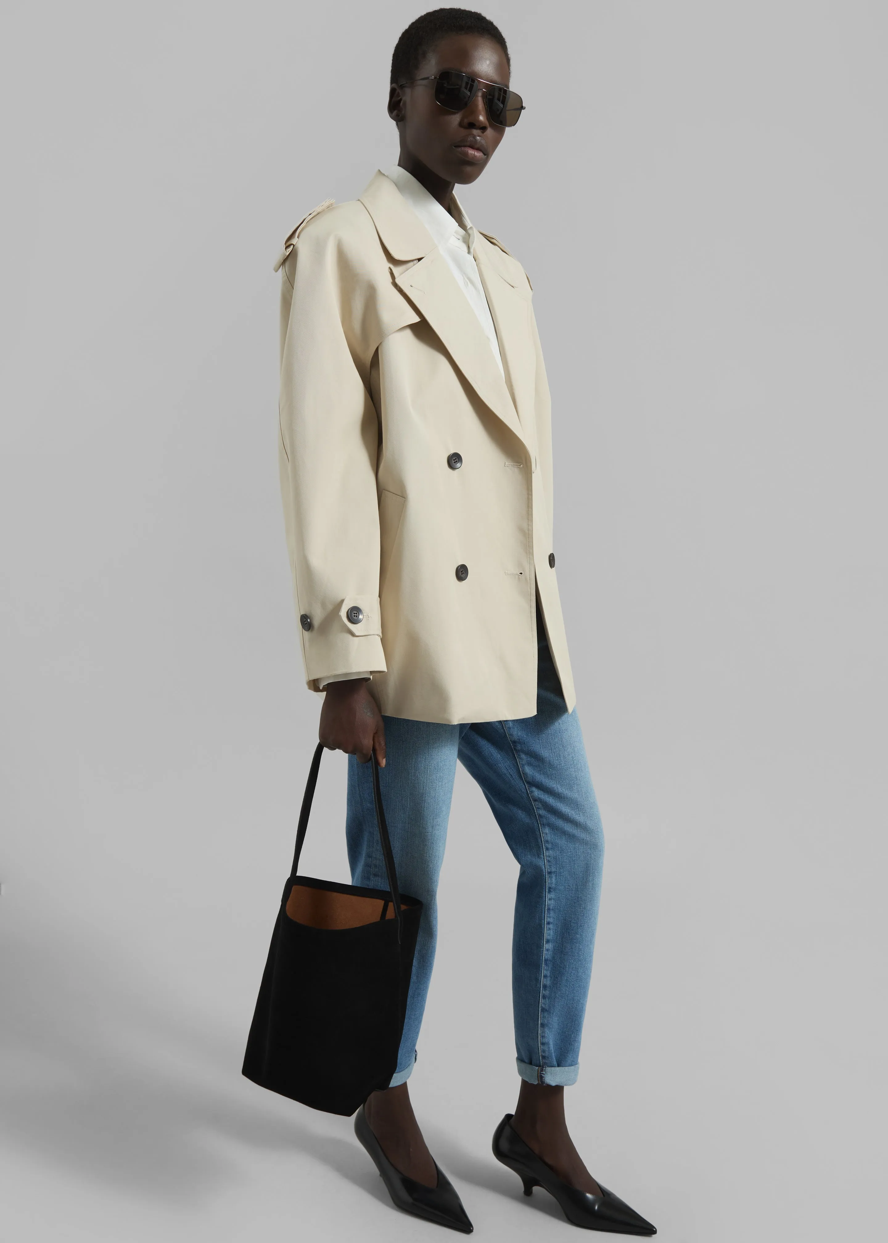 Royso Suede Bucket Bag - Black sold by Frankie Shop product image thumbnail 5