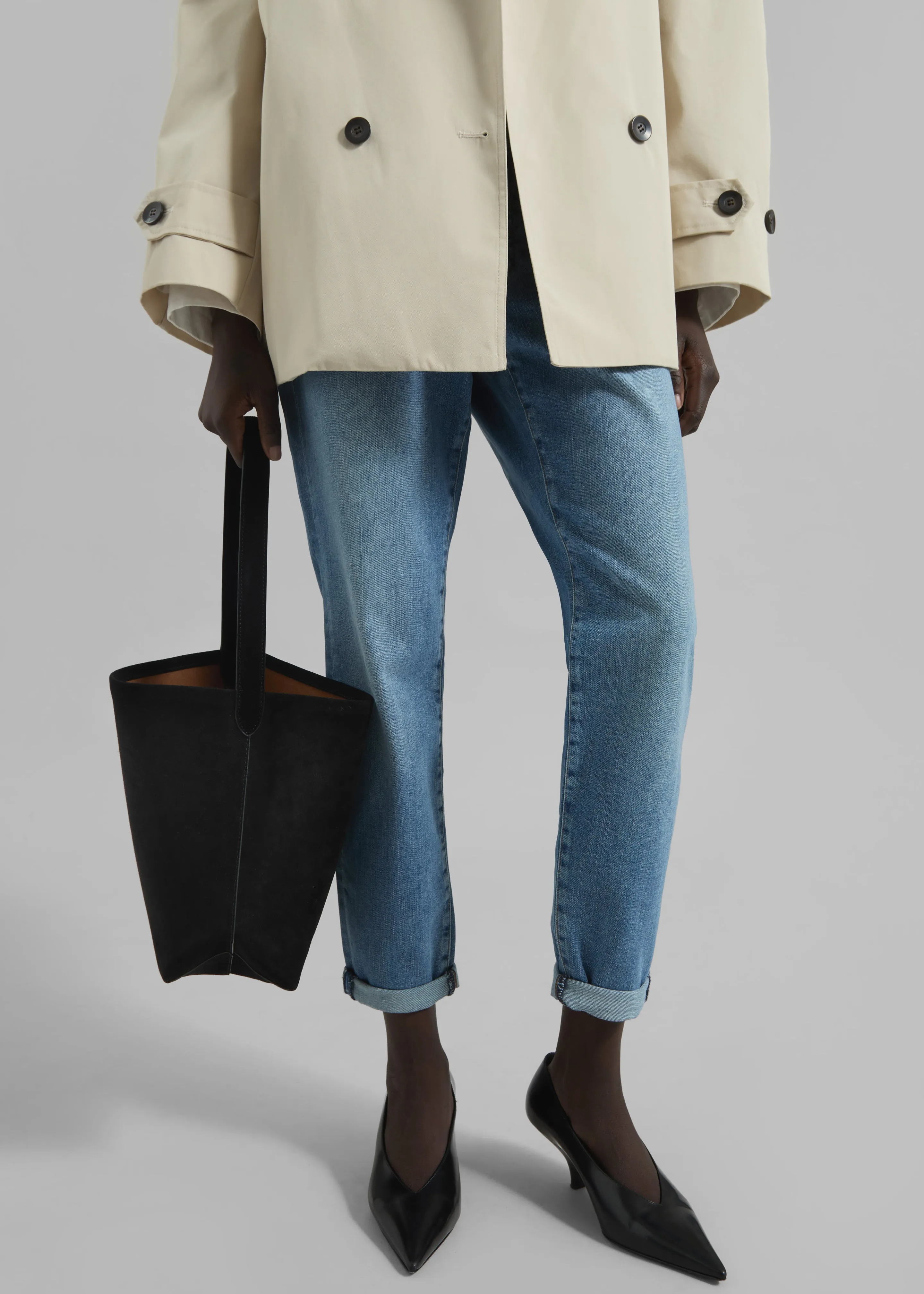 Royso Suede Bucket Bag - Black sold by Frankie Shop