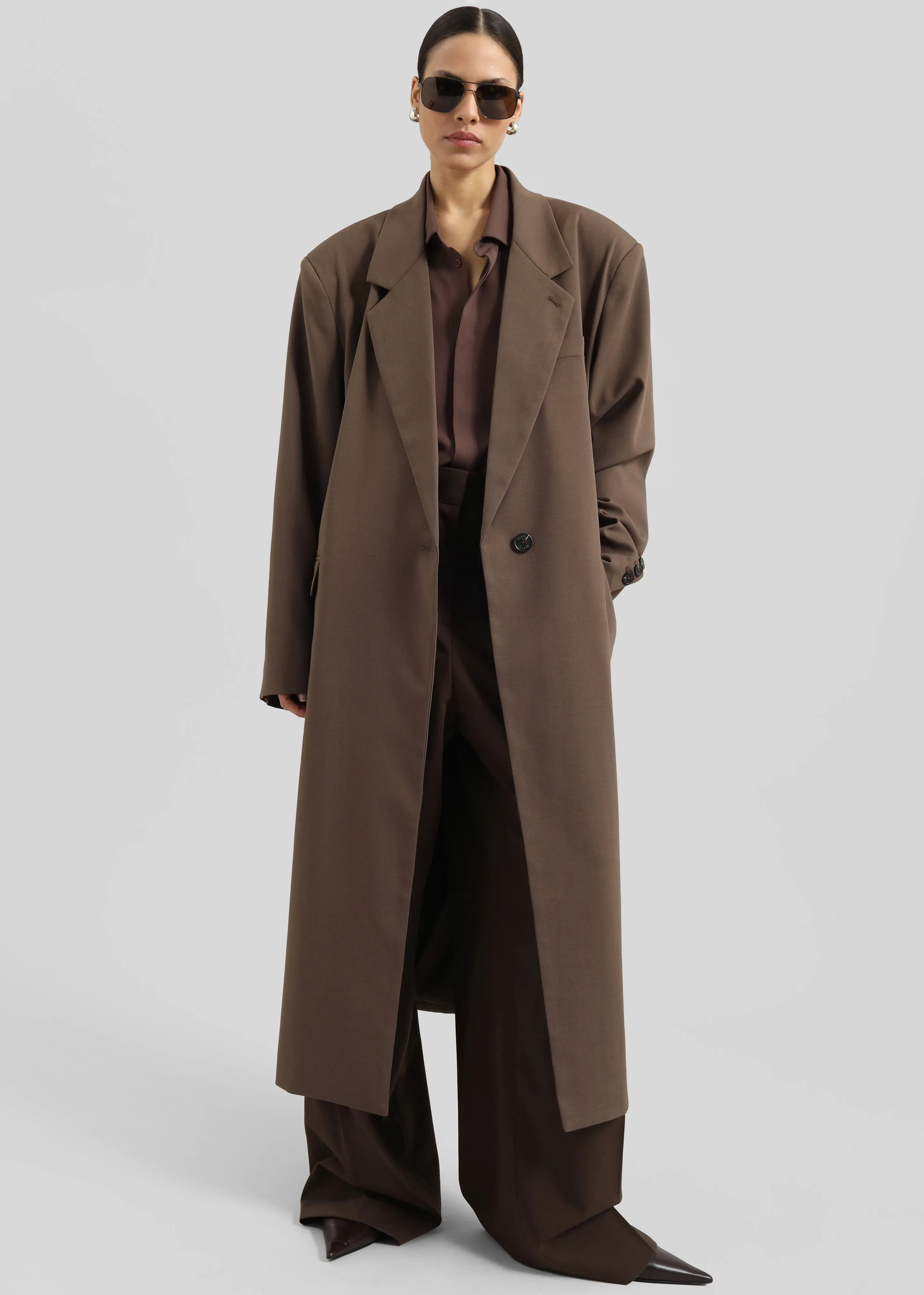 Lehto Long Coat - Brown sold by Frankie Shop