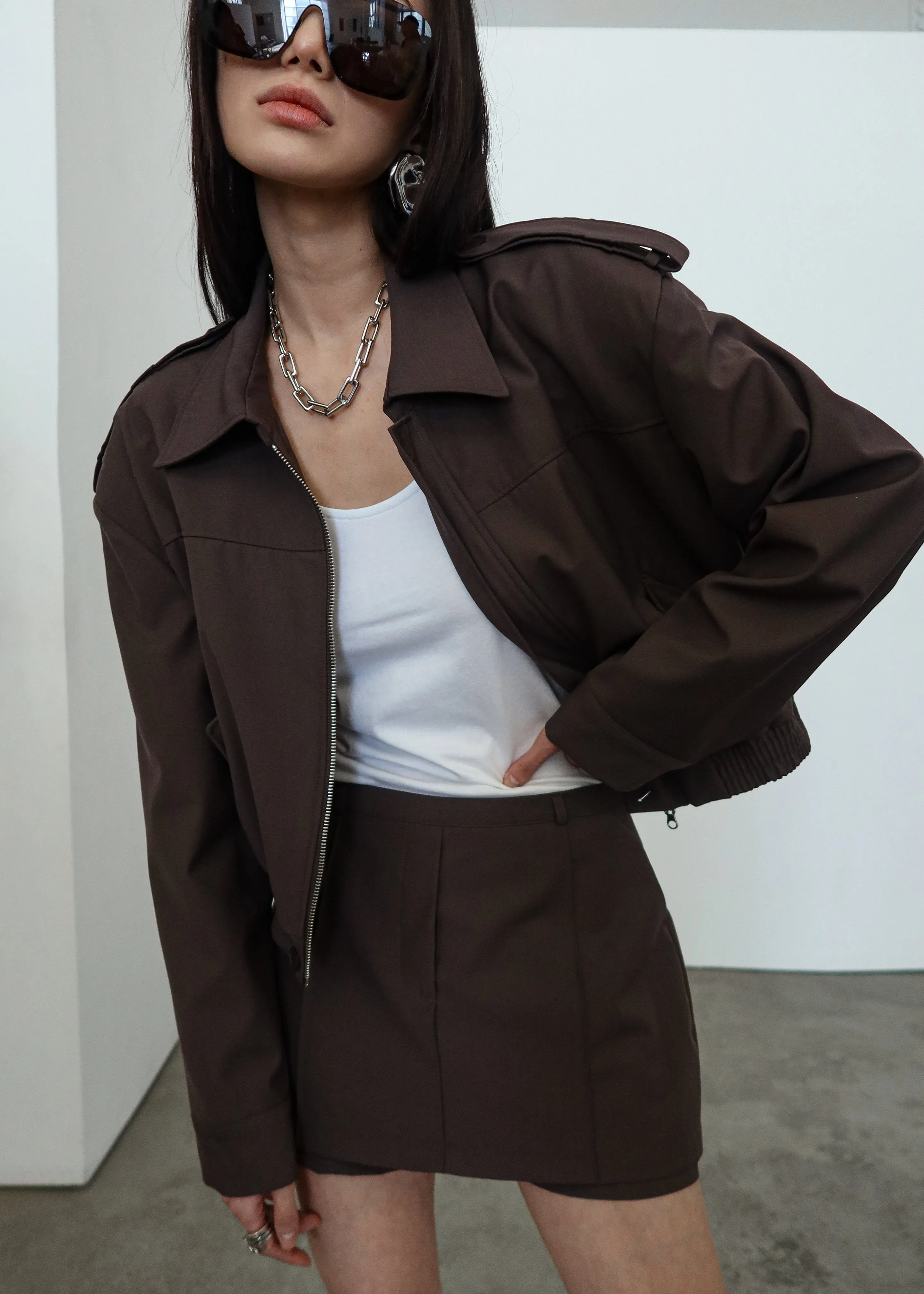 Hyde Skort - Brown sold by Frankie Shop