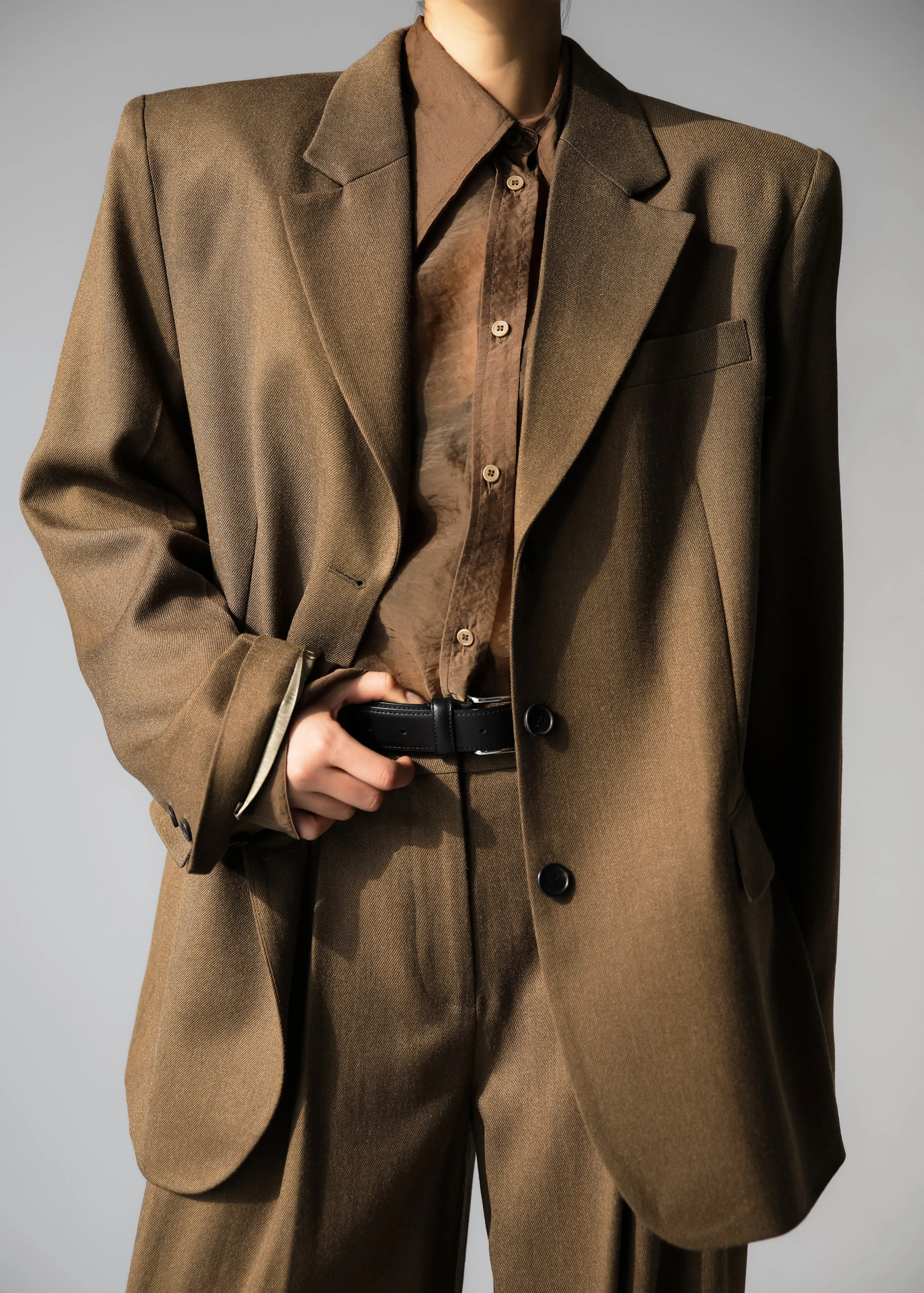 Halser Pintuck Trousers - Brown sold by Frankie Shop product image thumbnail 3