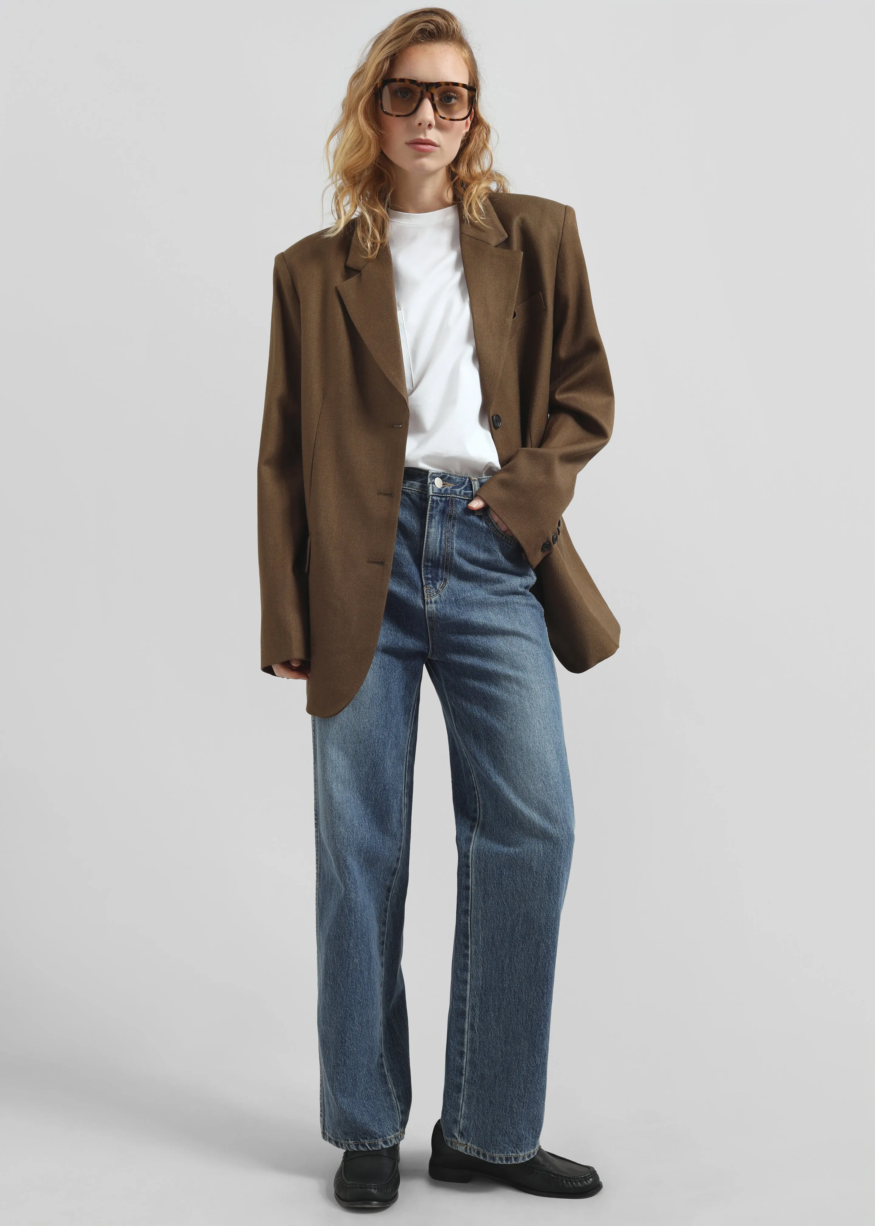 Halser Oversized Blazer - Brown sold by Frankie Shop product image thumbnail 3