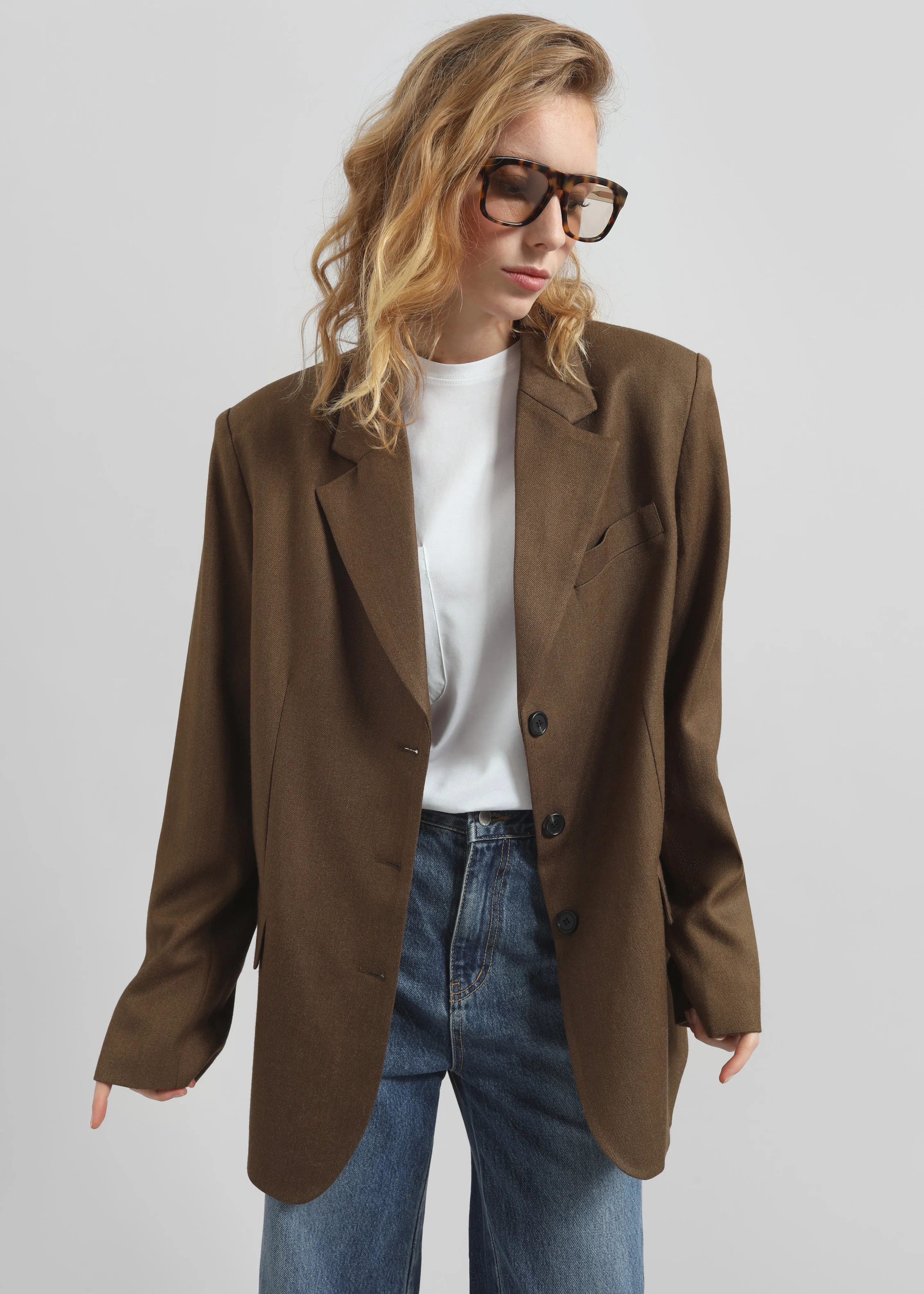 Halser Oversized Blazer - Brown sold by Frankie Shop product image thumbnail 4