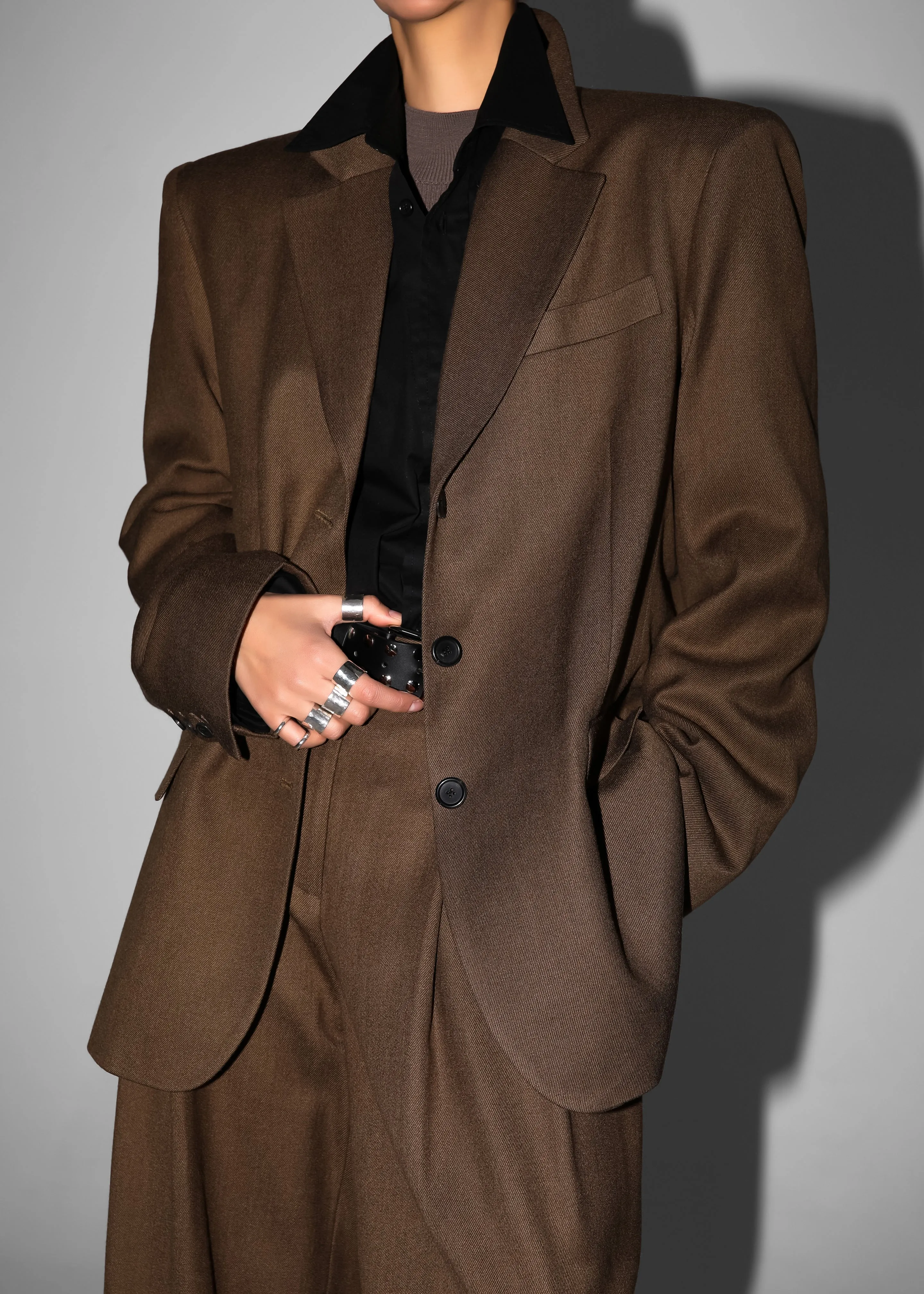 Halser Oversized Blazer - Brown sold by Frankie Shop product image thumbnail 5