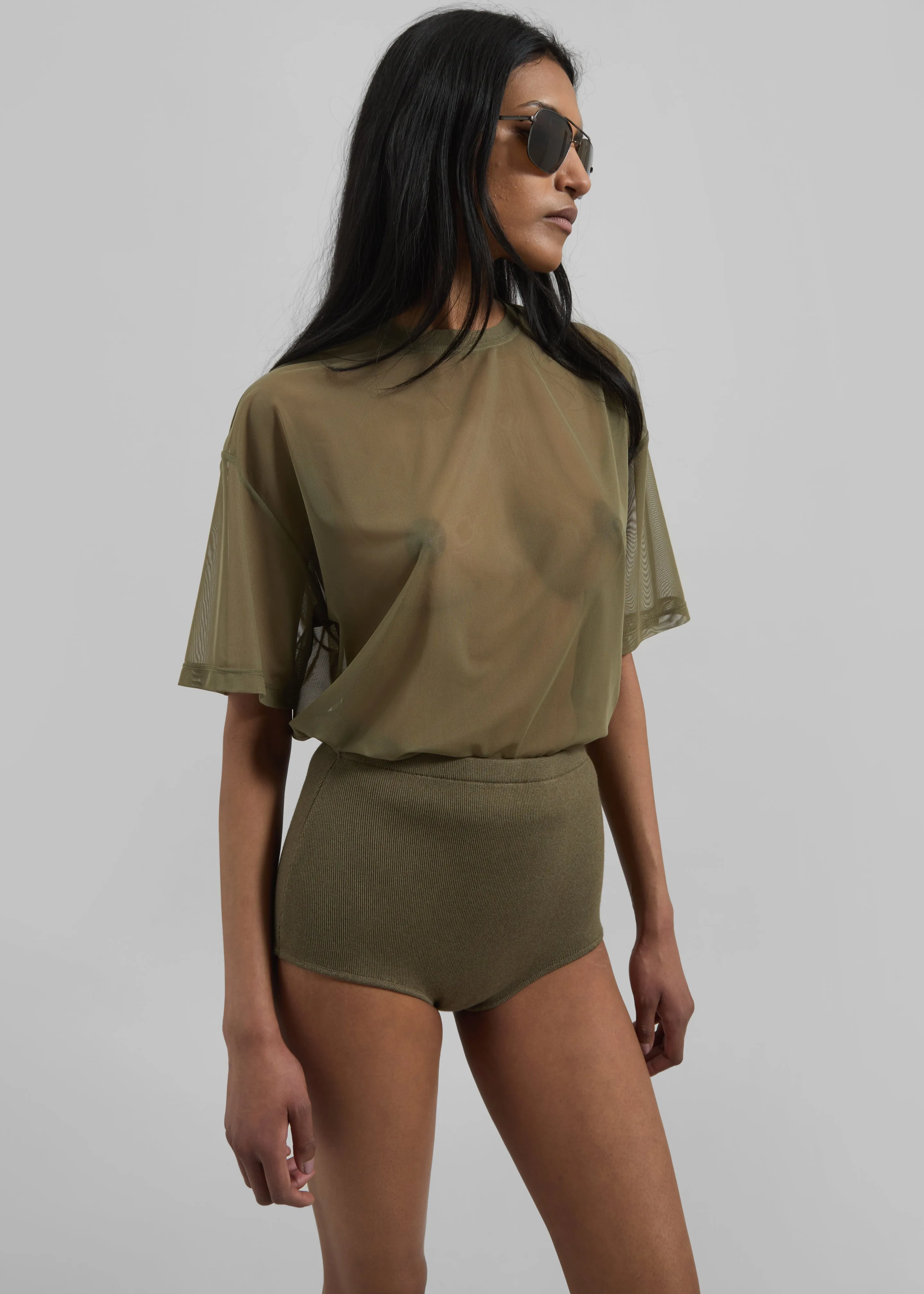 Zolli Mesh Tee - Khaki sold by Frankie Shop product image thumbnail 2