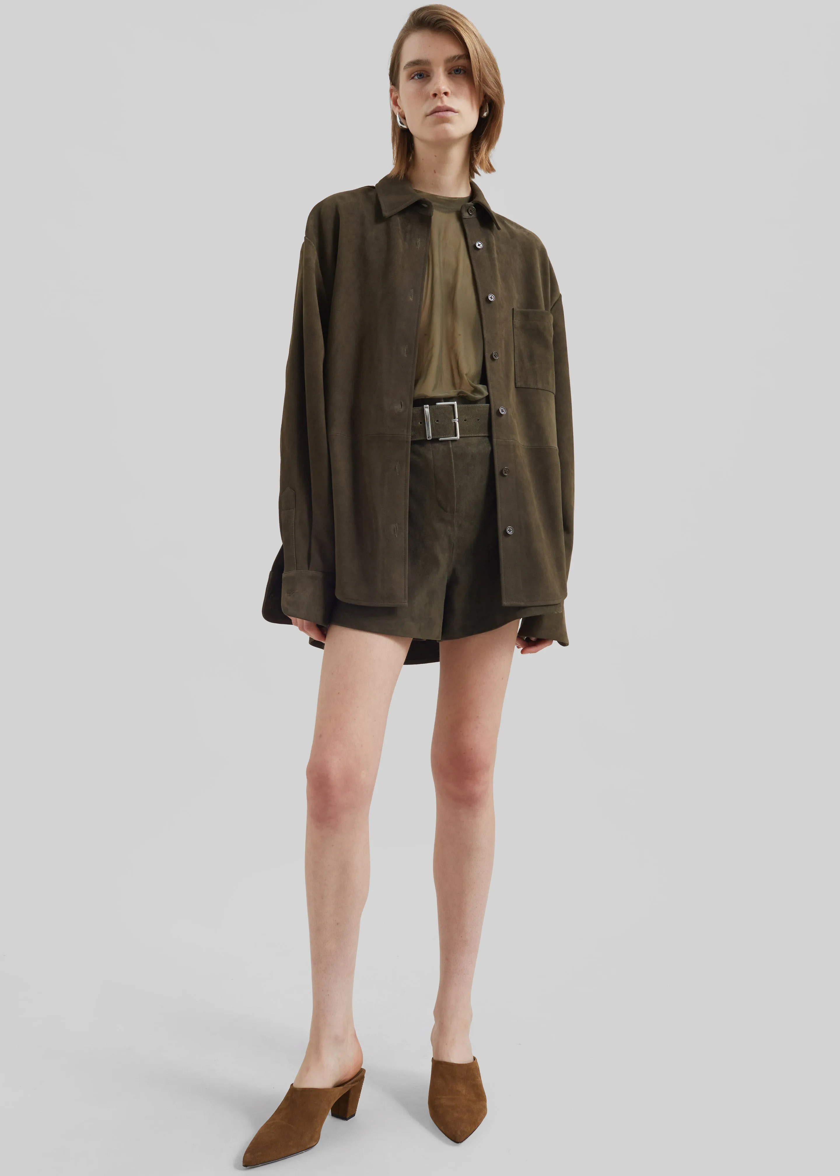 Zolli Mesh Tee - Khaki sold by Frankie Shop product image thumbnail 4