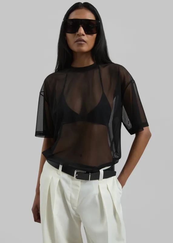 Zolli Mesh Tee - Black sold by Frankie Shop