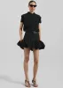 Coperni Gathered Hem Tailored Skirt - Black sold by Frankie Shop