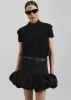 Coperni Gathered Hem Tailored Skirt - Black sold by Frankie Shop