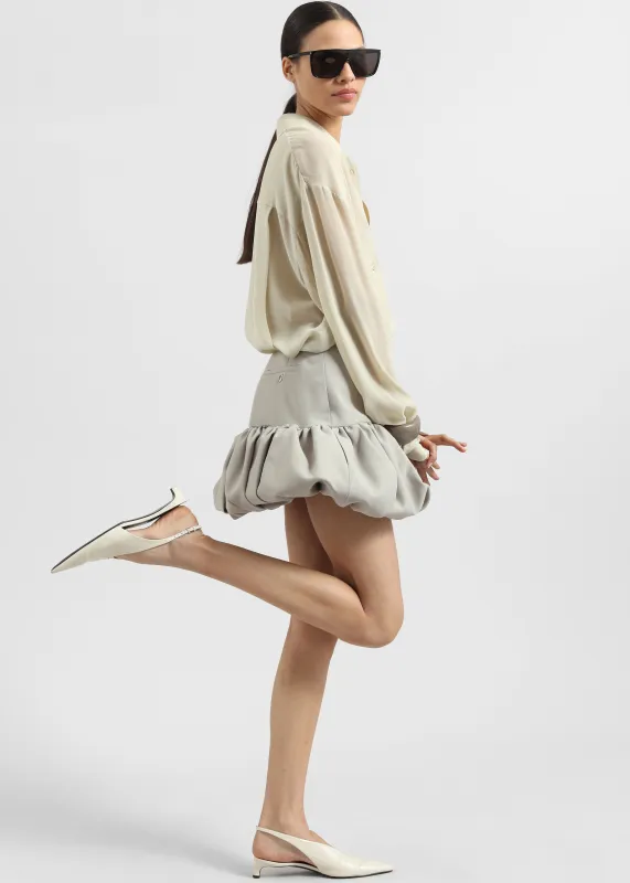 Coperni Gathered Hem Tailored Skirt - Beige sold by Frankie Shop