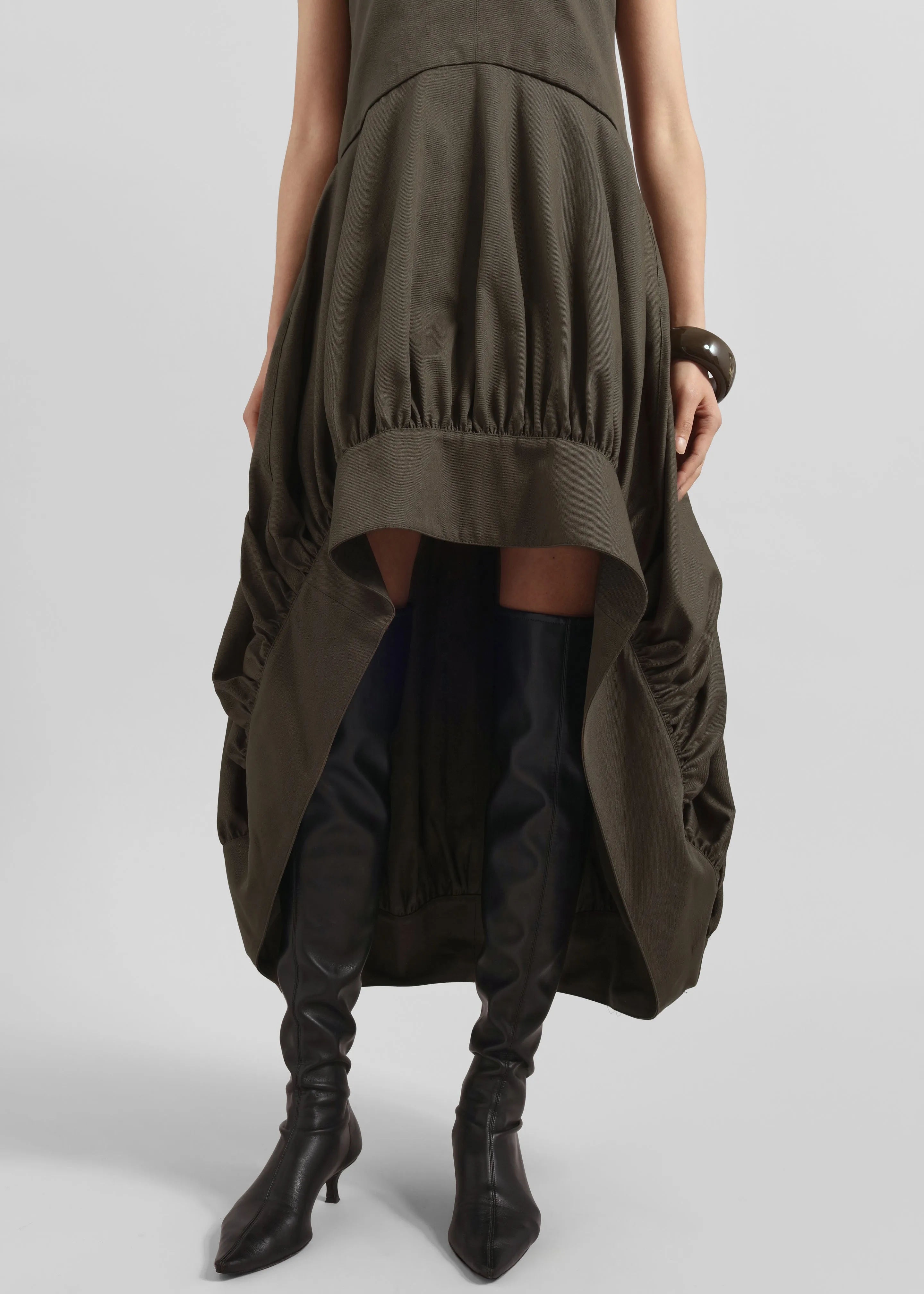 JW Anderson Balloon Hem Sleeveless Dress - Khaki sold by Frankie Shop product image thumbnail 2