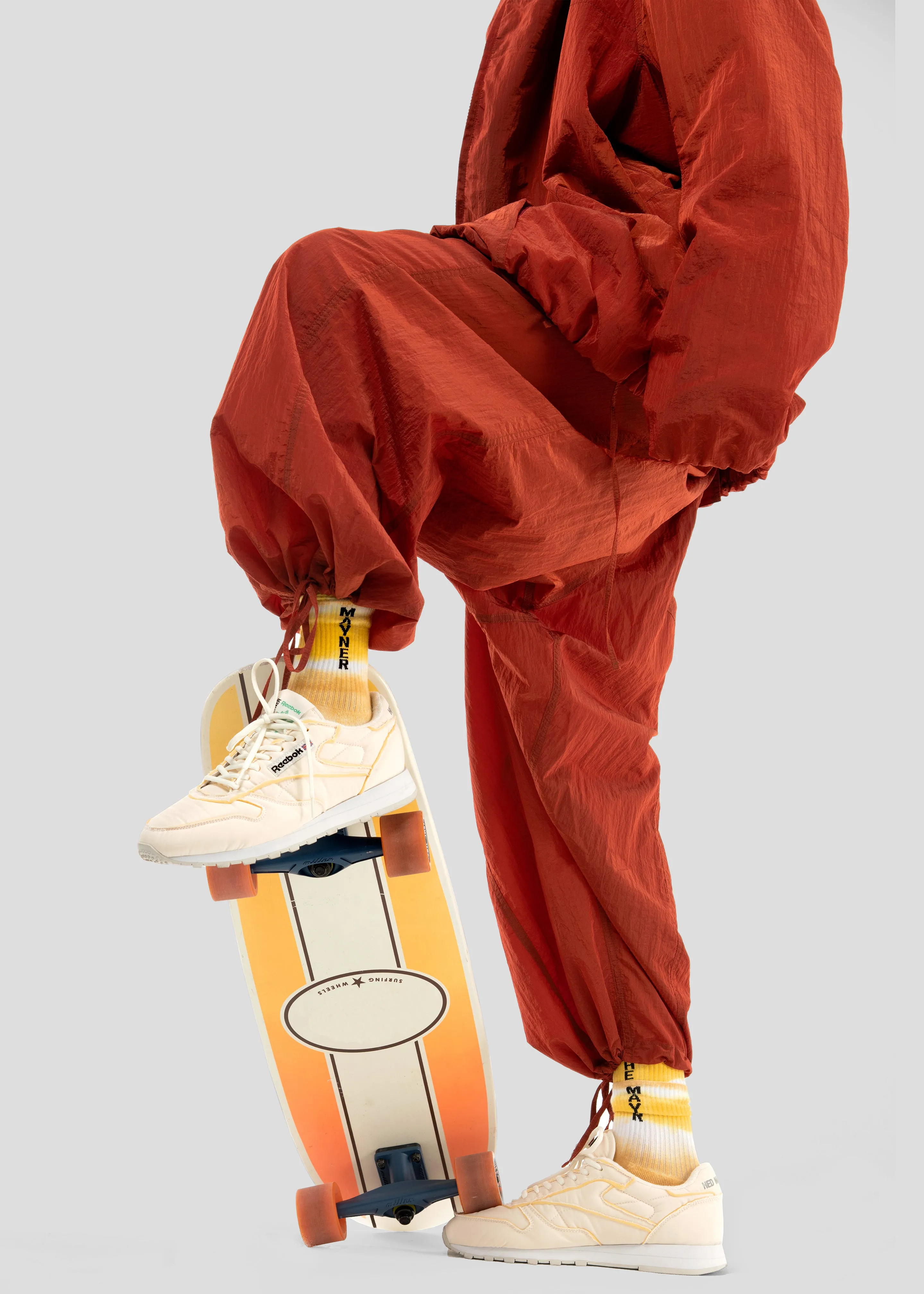 Hed Mayner x Reebok Oversized Track Pants - Rust sold by Frankie Shop