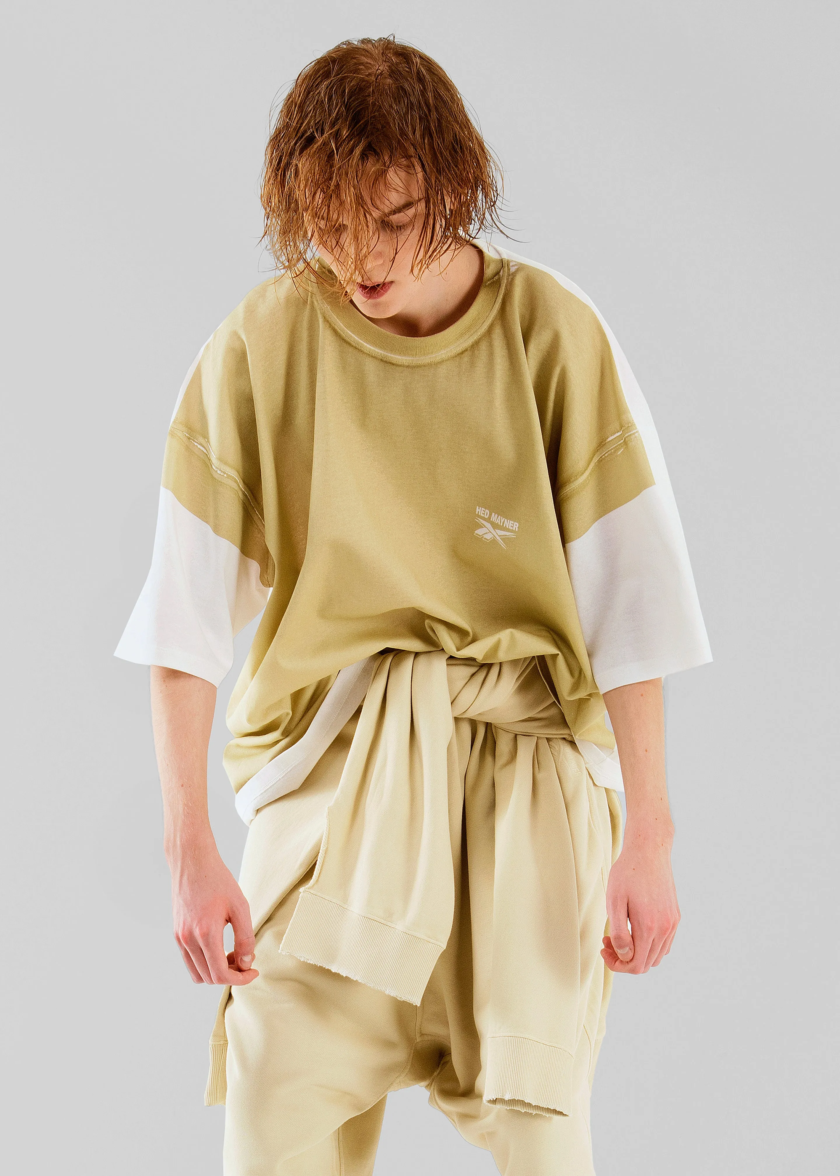 Hed Mayner x Reebok Oversized T-Shirt - Sand sold by Frankie Shop
