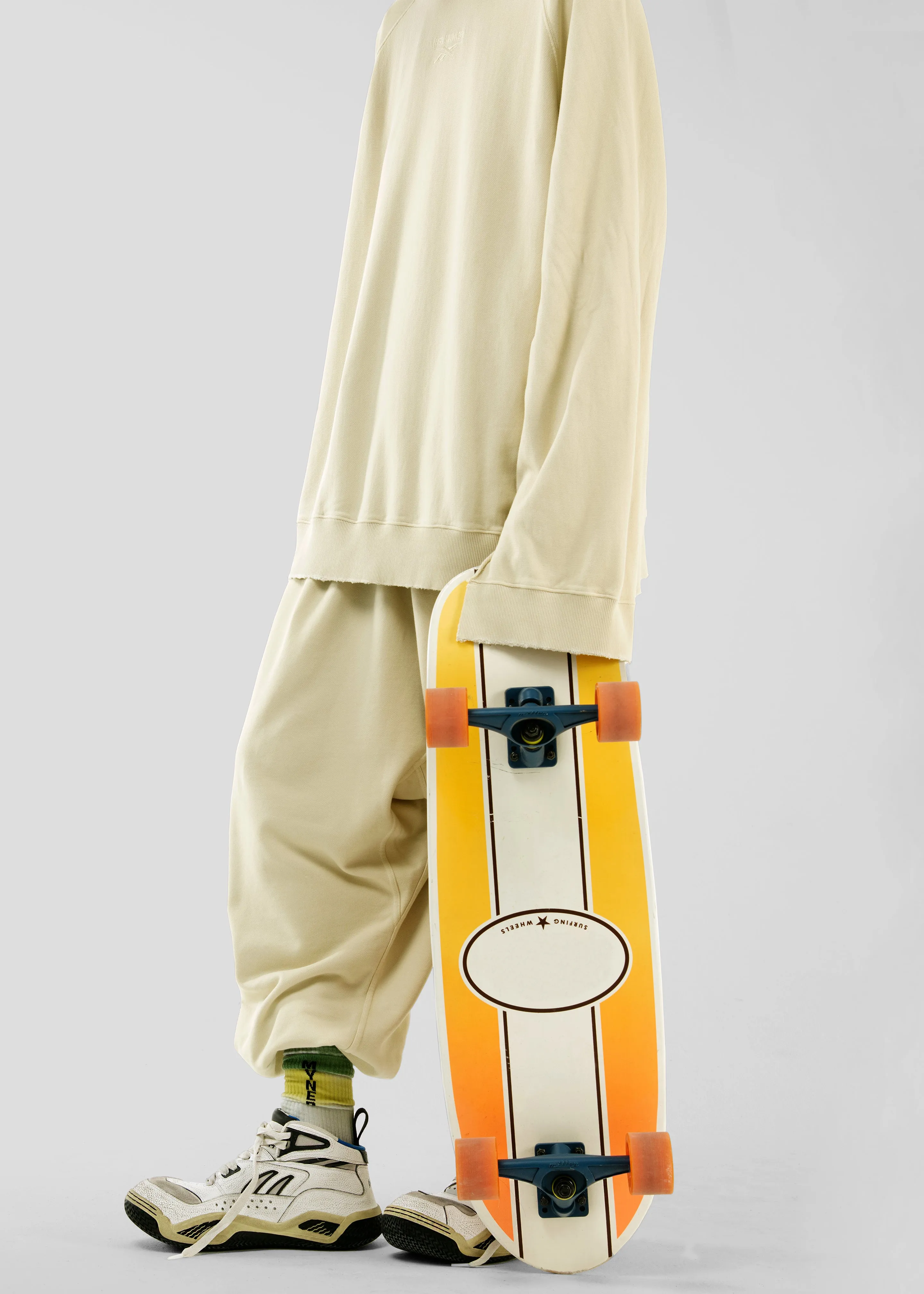 Hed Mayner x Reebok Oversized Crewneck Sweater - Washed Sand sold by Frankie Shop product image thumbnail 2