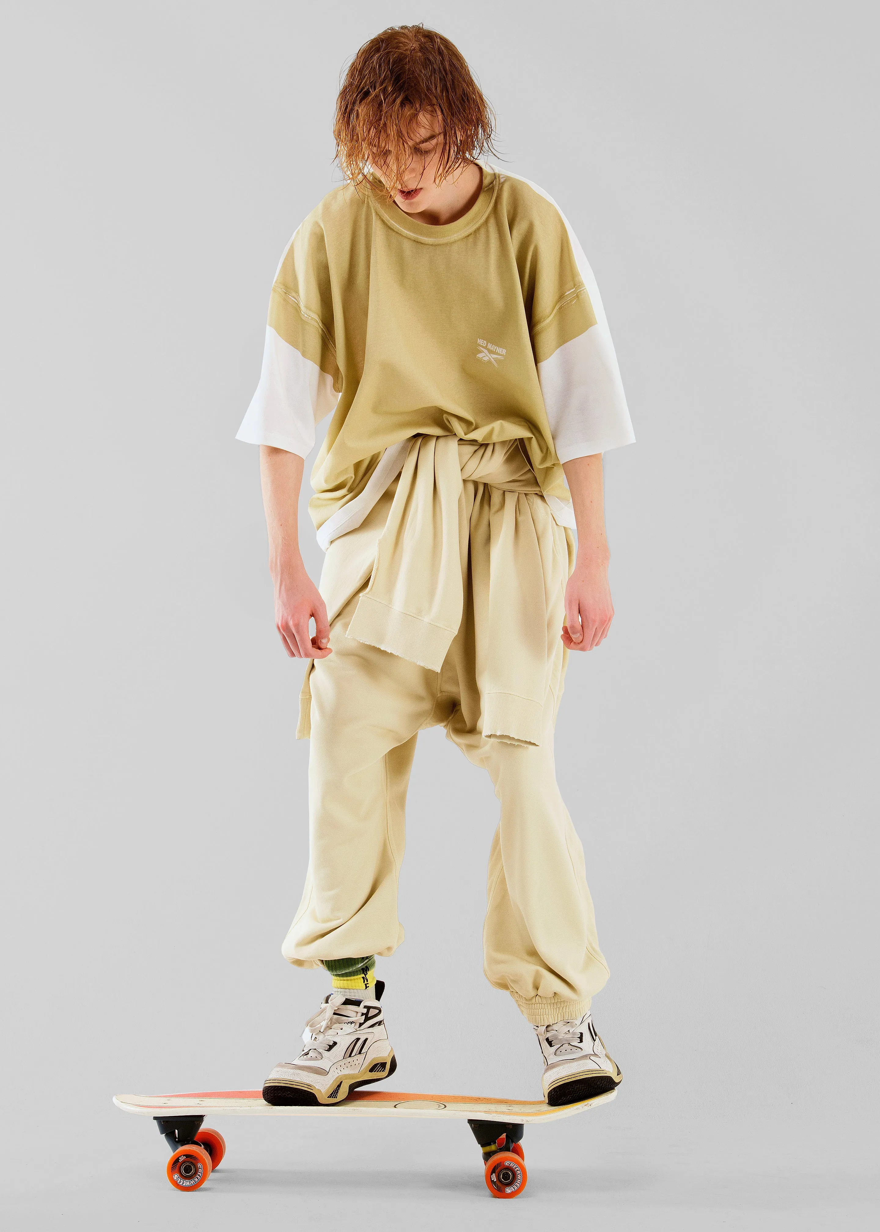 Hed Mayner x Reebok Oversized Crewneck Sweater - Washed Sand sold by Frankie Shop product image thumbnail 3