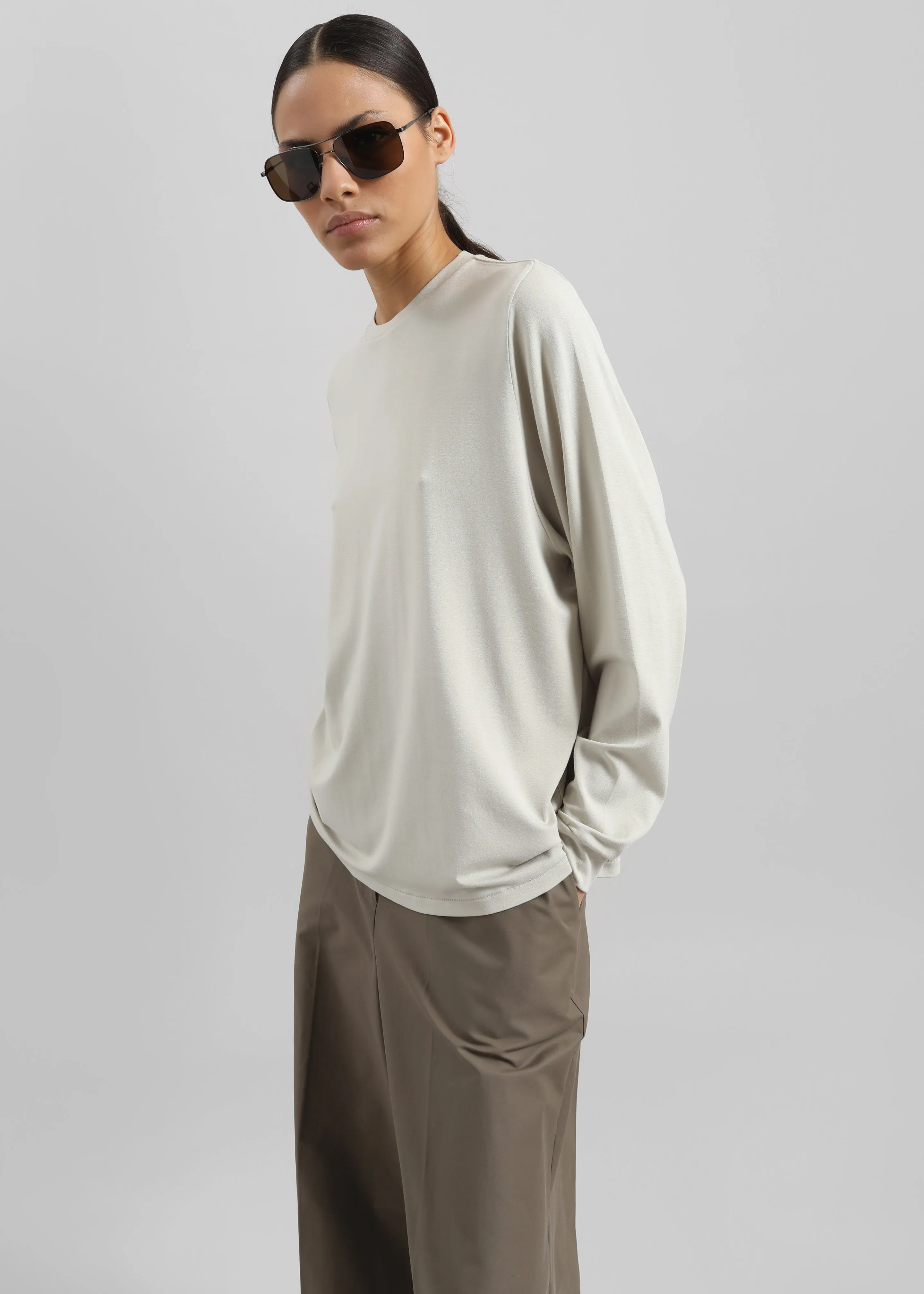 Lohja Long Sleeve Tee - Light Beige sold by Frankie Shop product image thumbnail 2