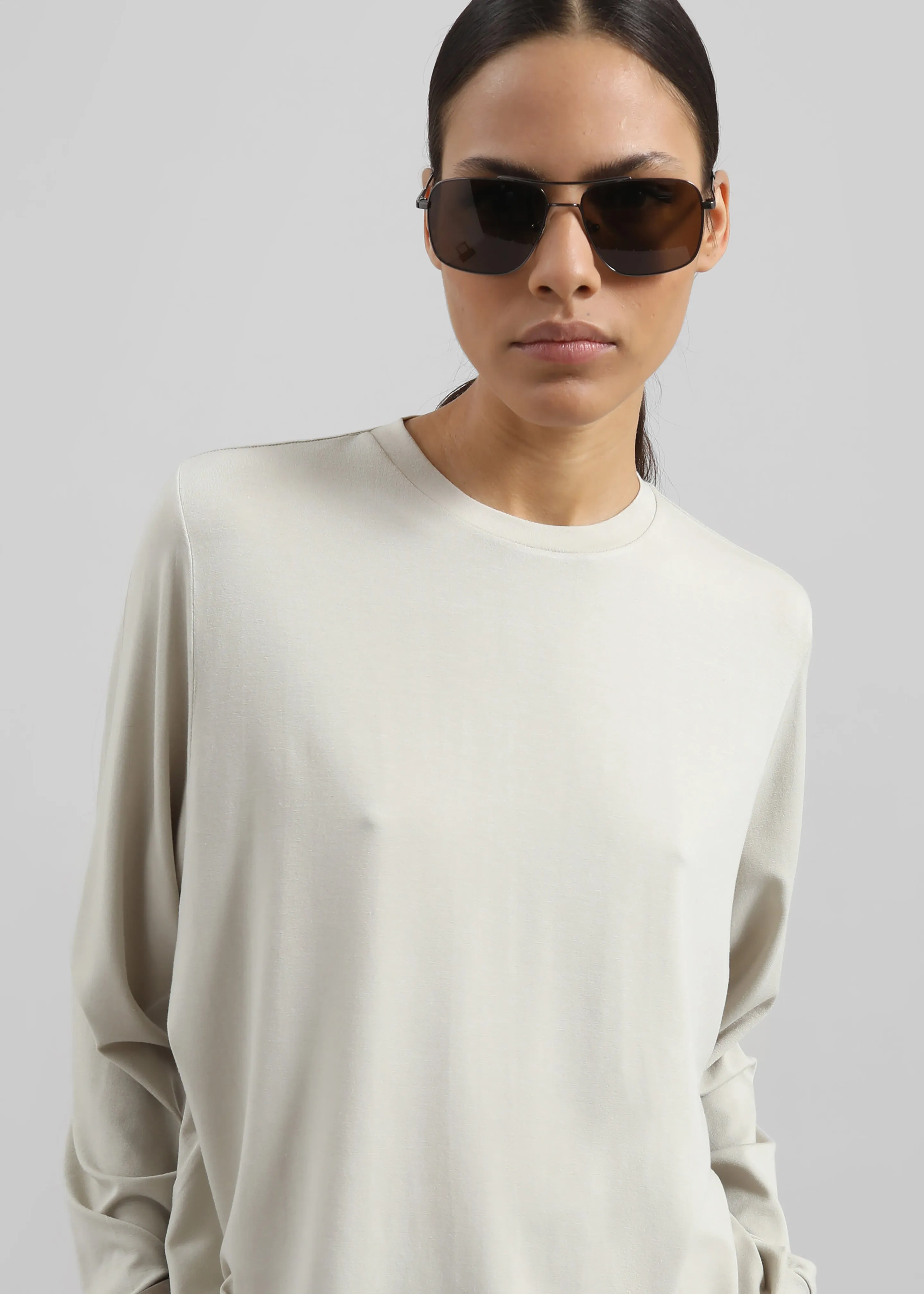Lohja Long Sleeve Tee - Light Beige sold by Frankie Shop product image thumbnail 4