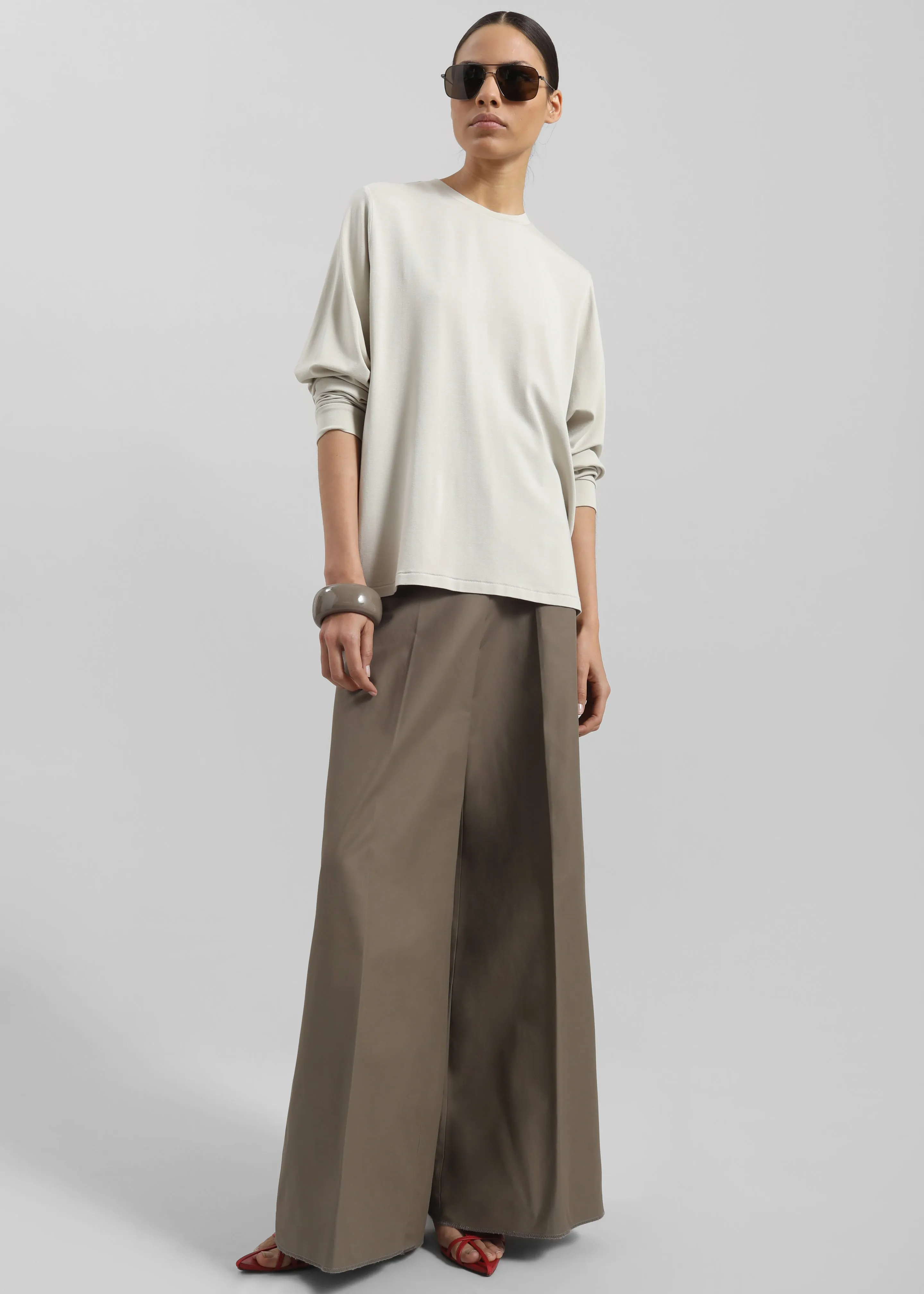 Lohja Long Sleeve Tee - Light Beige sold by Frankie Shop product image thumbnail 5