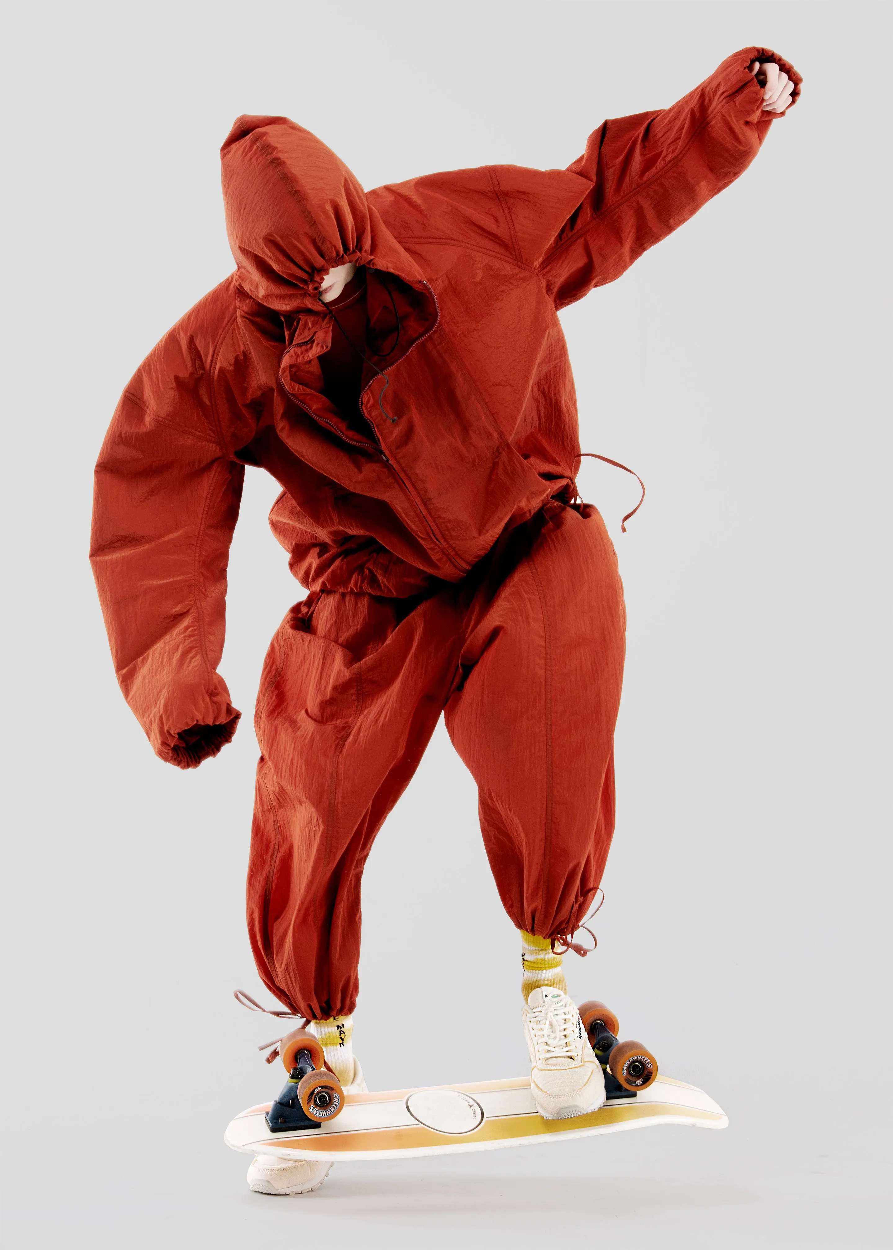 Hed Mayner x Reebok Hooded Padded Parka - Rust sold by Frankie Shop