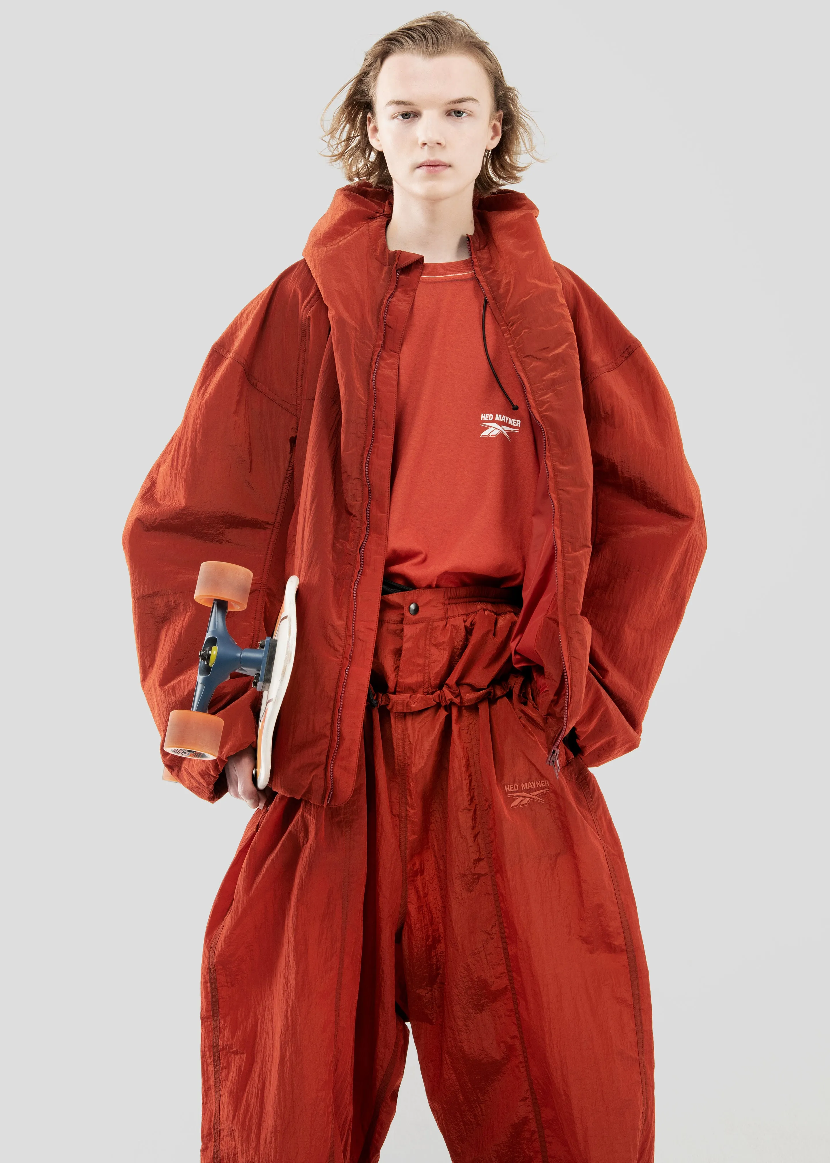 Hed Mayner x Reebok Hooded Padded Parka - Rust sold by Frankie Shop product image thumbnail 2