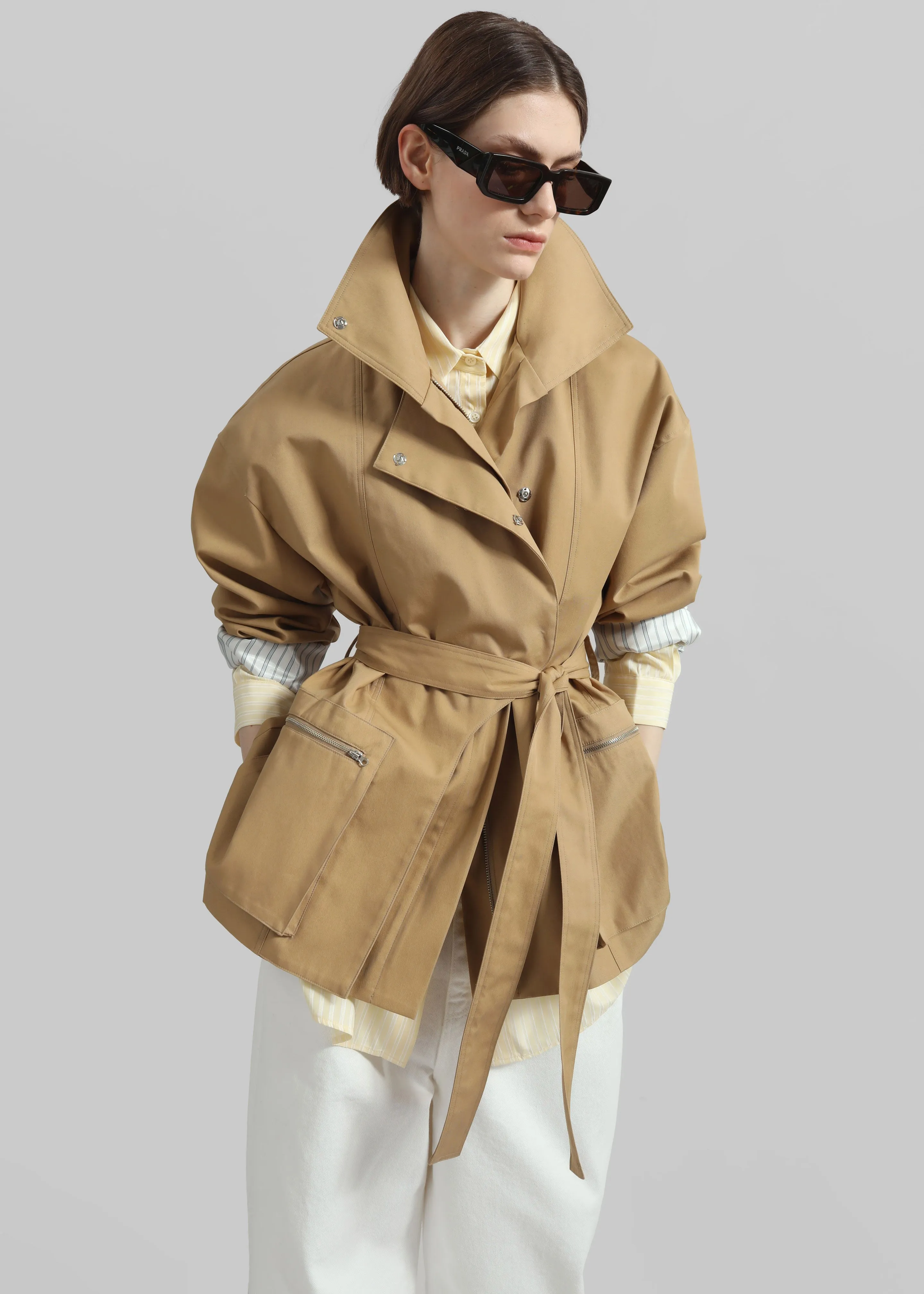 Norris Short Trench - Beige sold by Frankie Shop