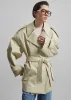 Zurich Oversized Short Trench - Cement sold by Frankie Shop