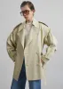 Zurich Oversized Short Trench - Cement sold by Frankie Shop