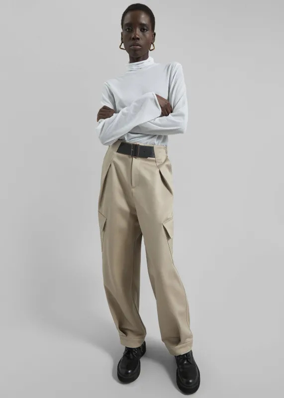 Haskel Cargo Pants - Beige made by Frankie Shop
