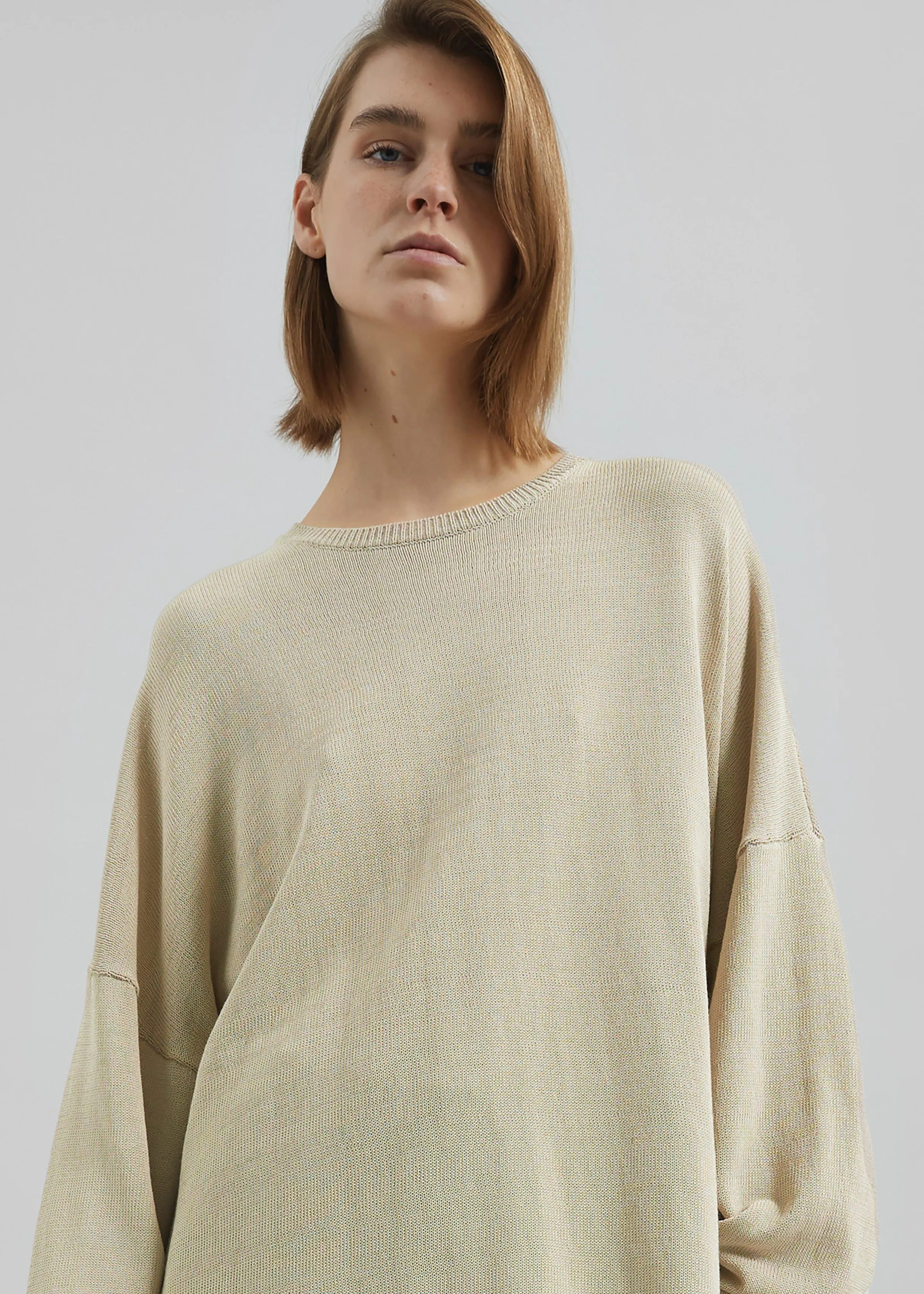 Basel Crew Neck Sweater - Cement sold by Frankie Shop product image thumbnail 5