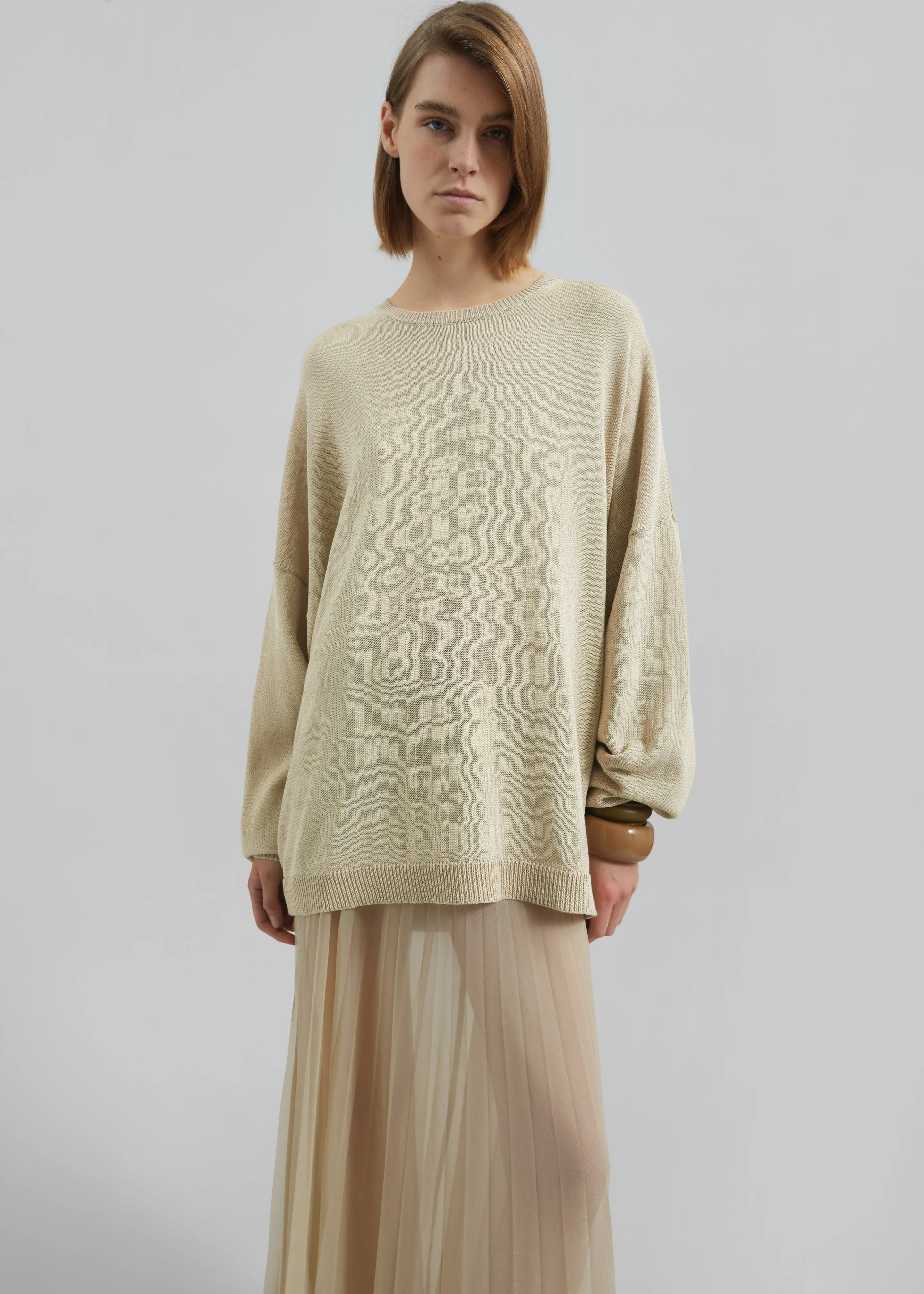 Basel Crew Neck Sweater - Cement sold by Frankie Shop product image thumbnail 3