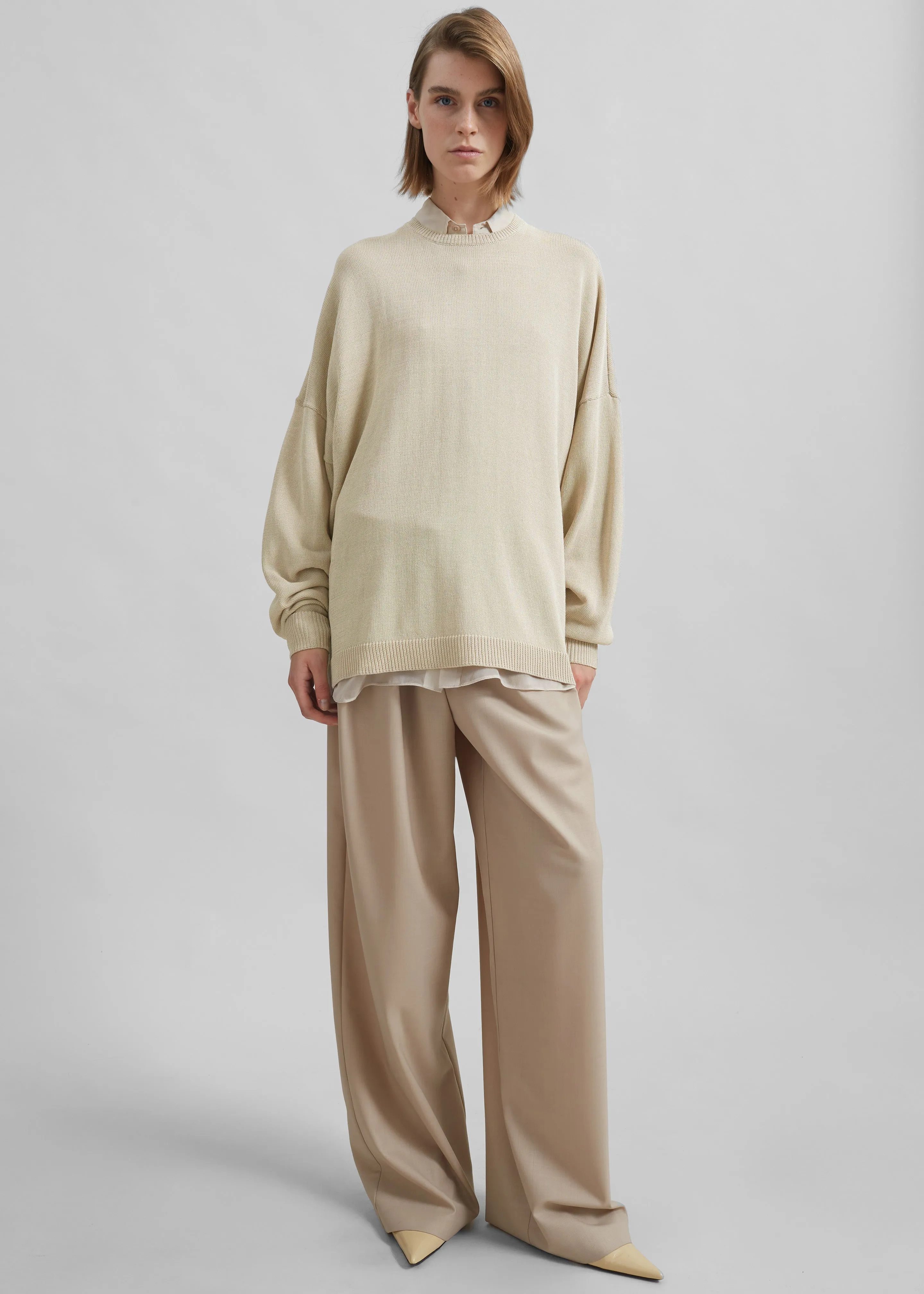 Basel Crew Neck Sweater - Cement sold by Frankie Shop product image thumbnail 2