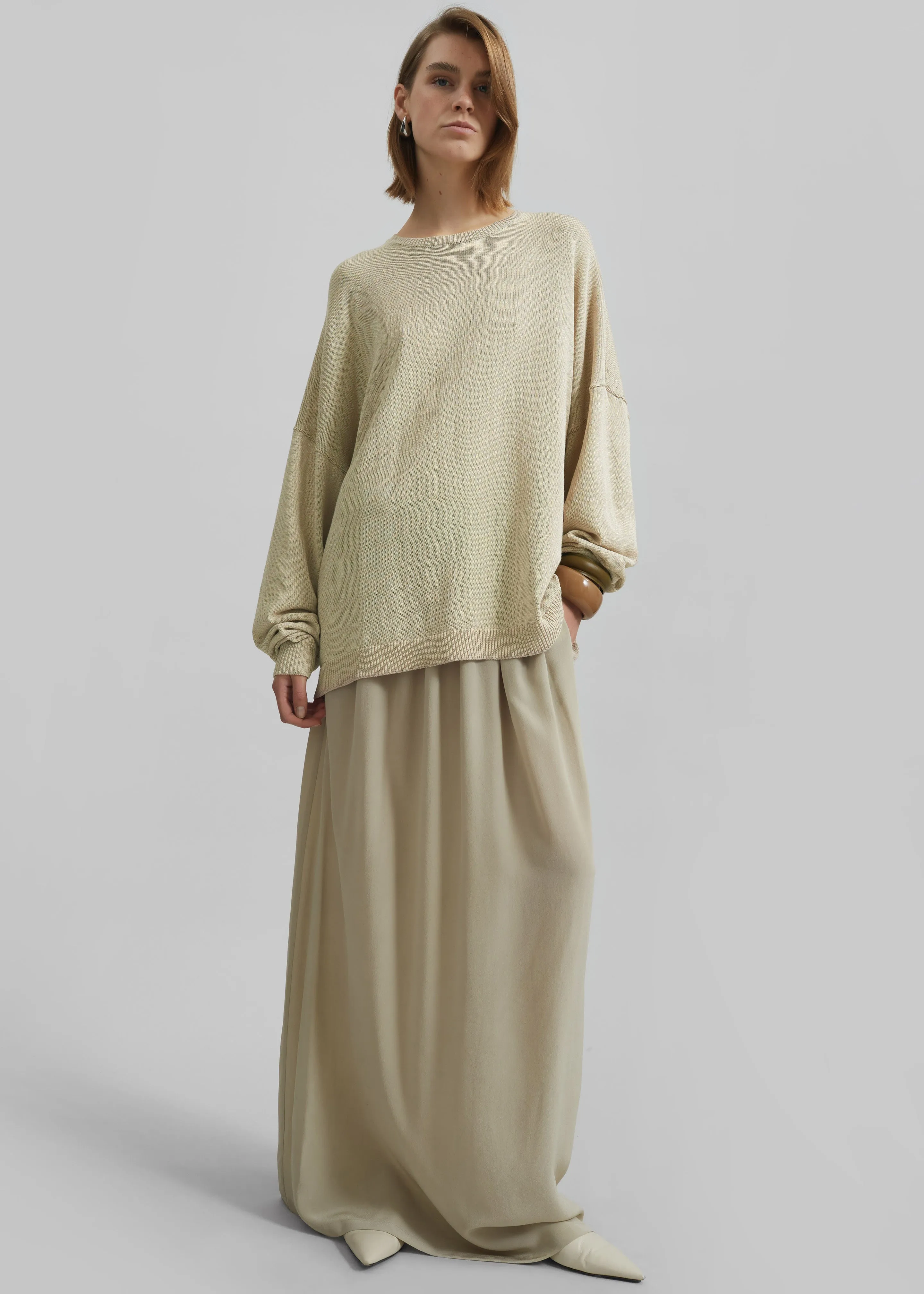 Basel Crew Neck Sweater - Cement sold by Frankie Shop product image thumbnail 4