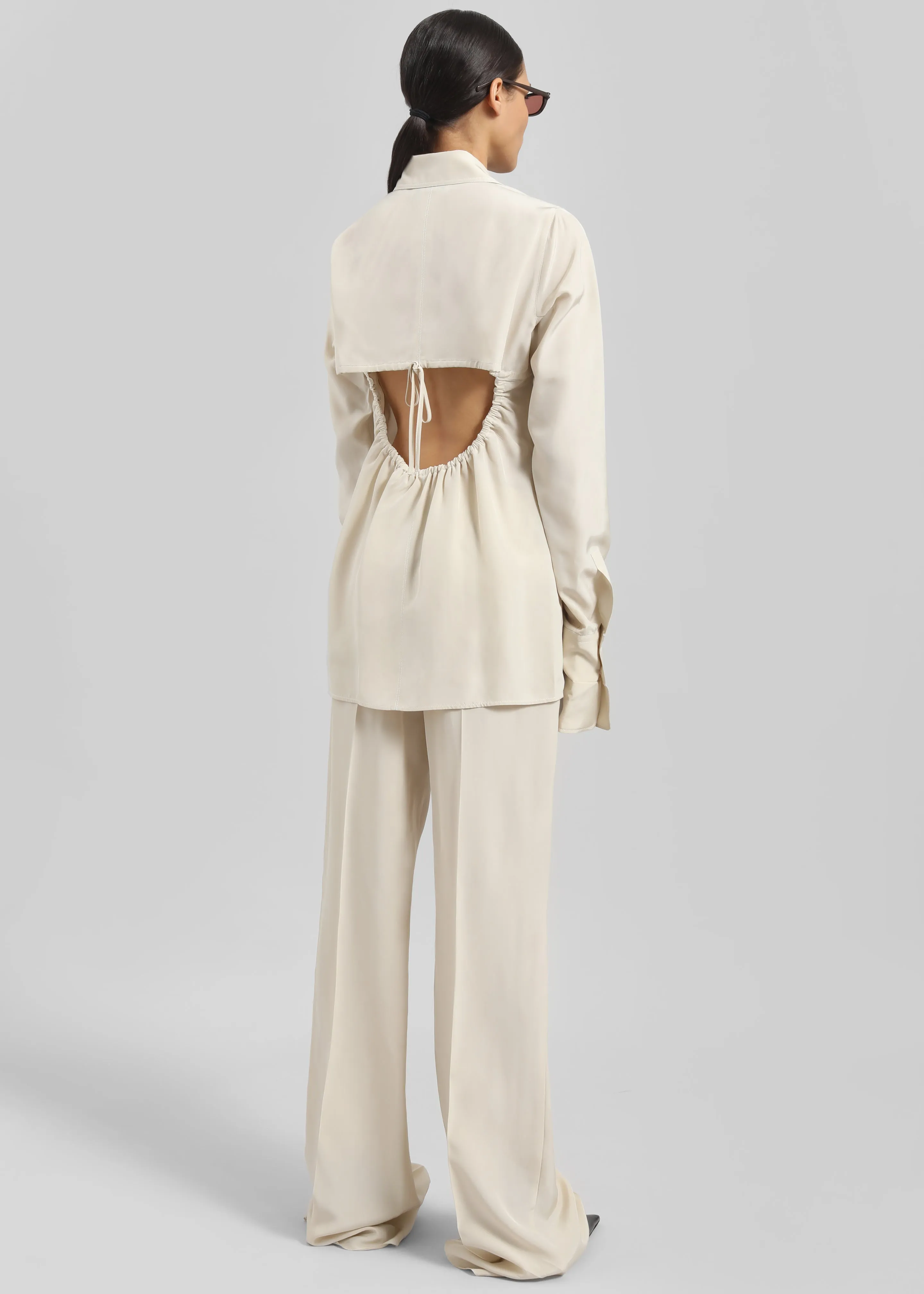 Sportmax Orario Flared Trousers - Ivory sold by Frankie Shop product image thumbnail 5