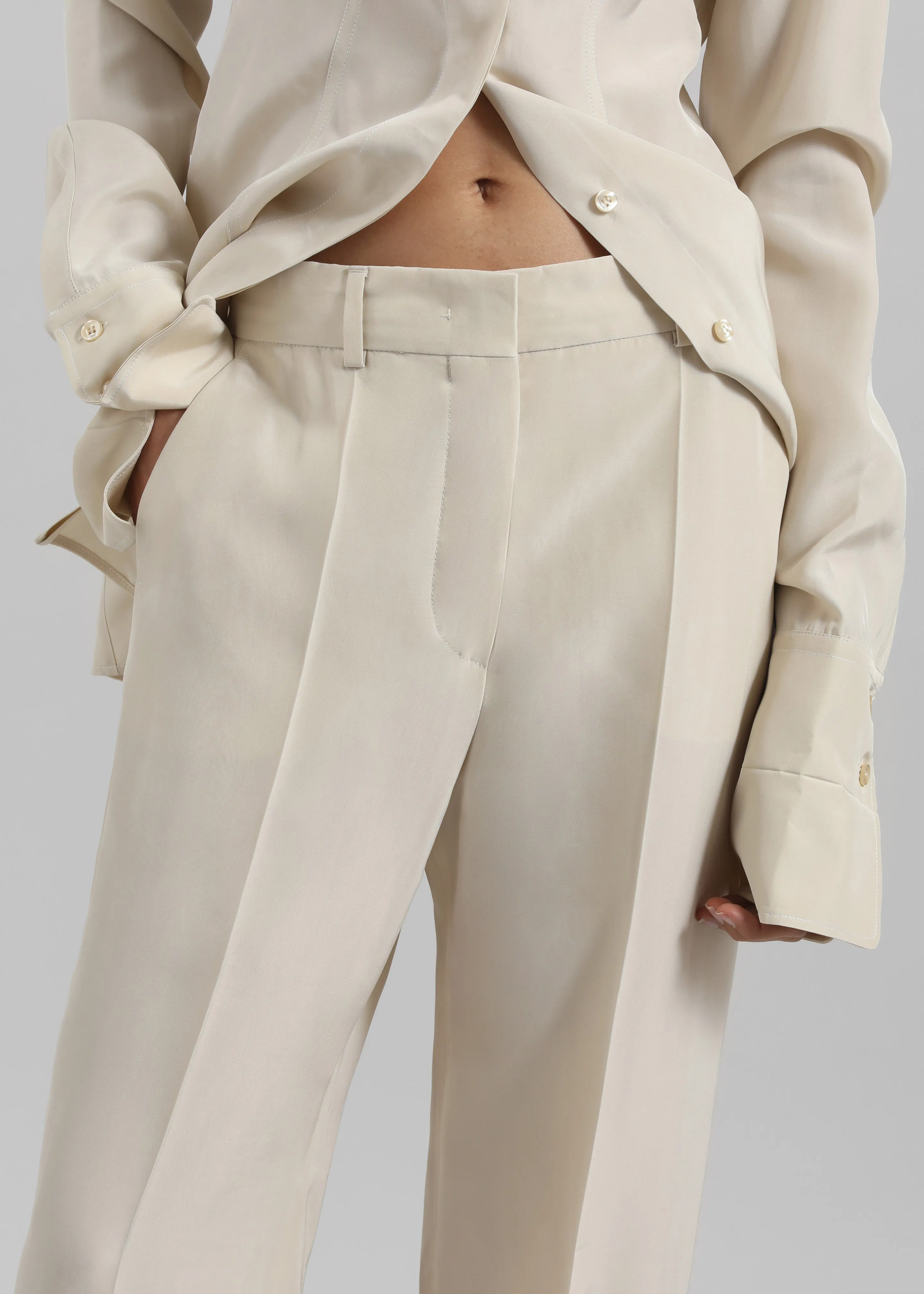 Sportmax Orario Flared Trousers - Ivory sold by Frankie Shop product image thumbnail 3