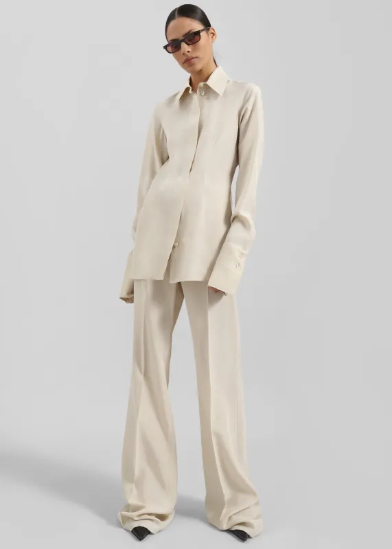 Sportmax Teoria Cut-Out Shirt - Ivory sold by Frankie Shop