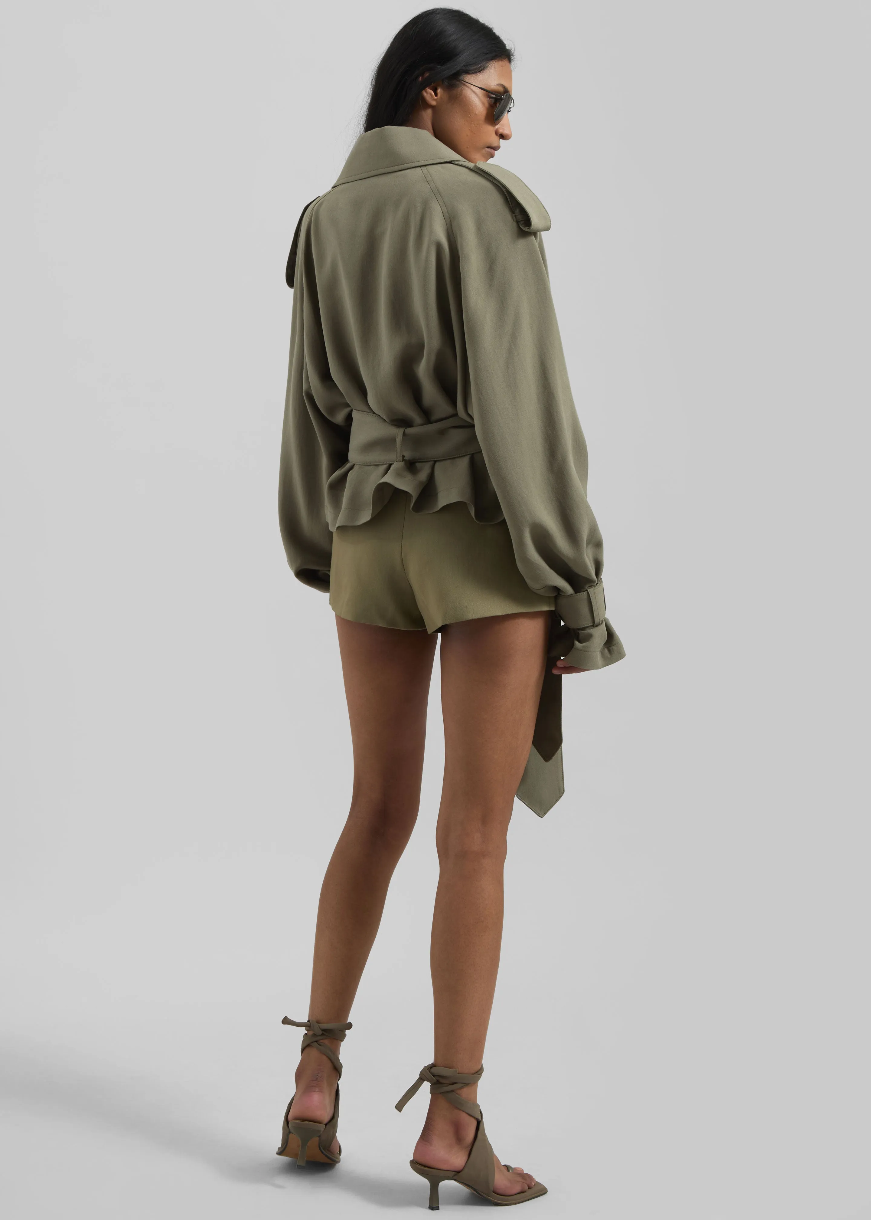 Simona Short Trench - Khaki sold by Frankie Shop product image thumbnail 5