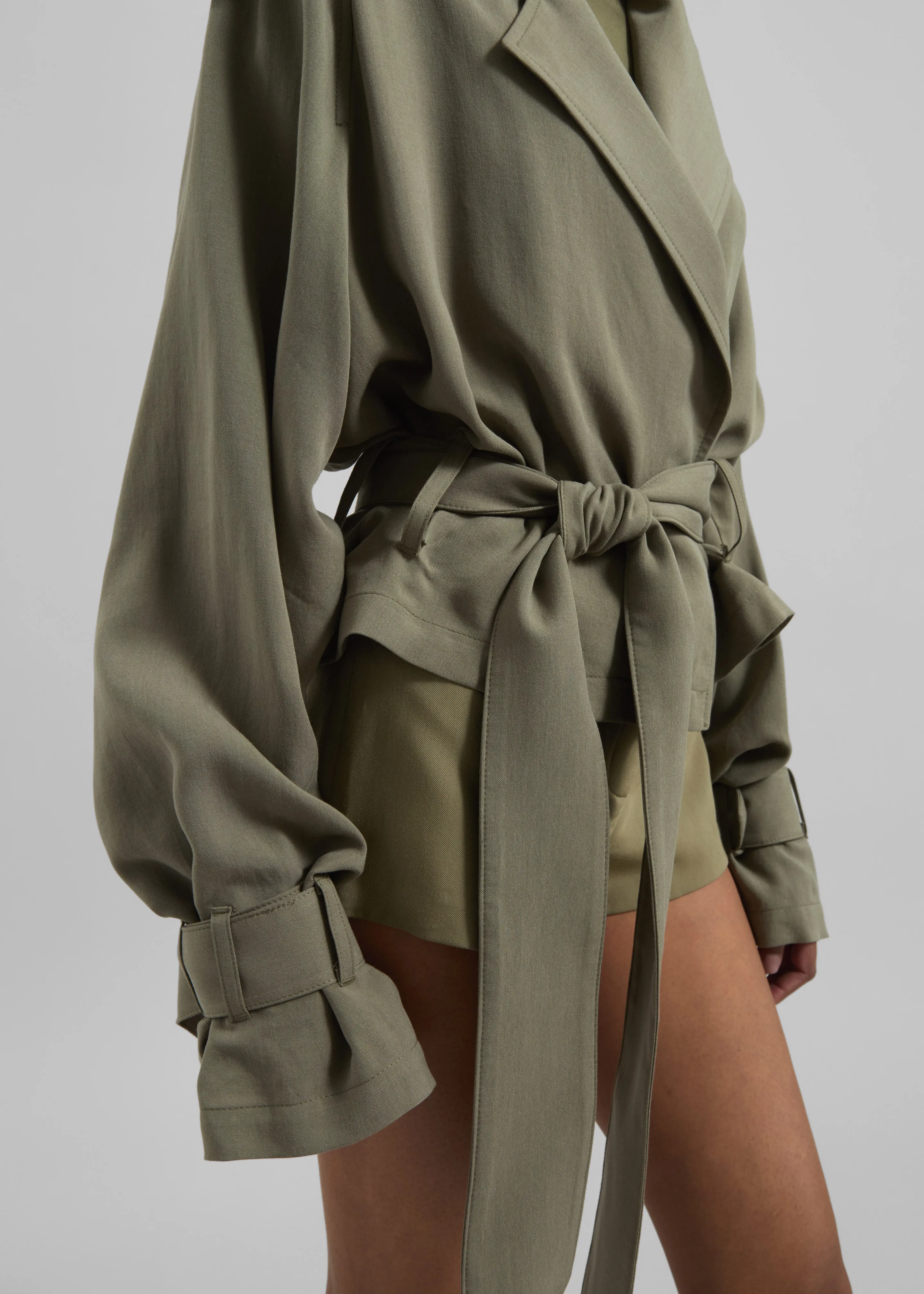 Simona Short Trench - Khaki sold by Frankie Shop product image thumbnail 3