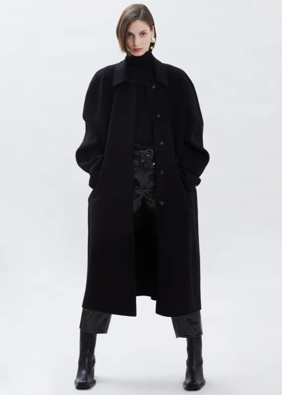 The Frankie Shop Box Sleeve Coat コート 黒 Clara Box Sleeve Coat - Black | Parallel