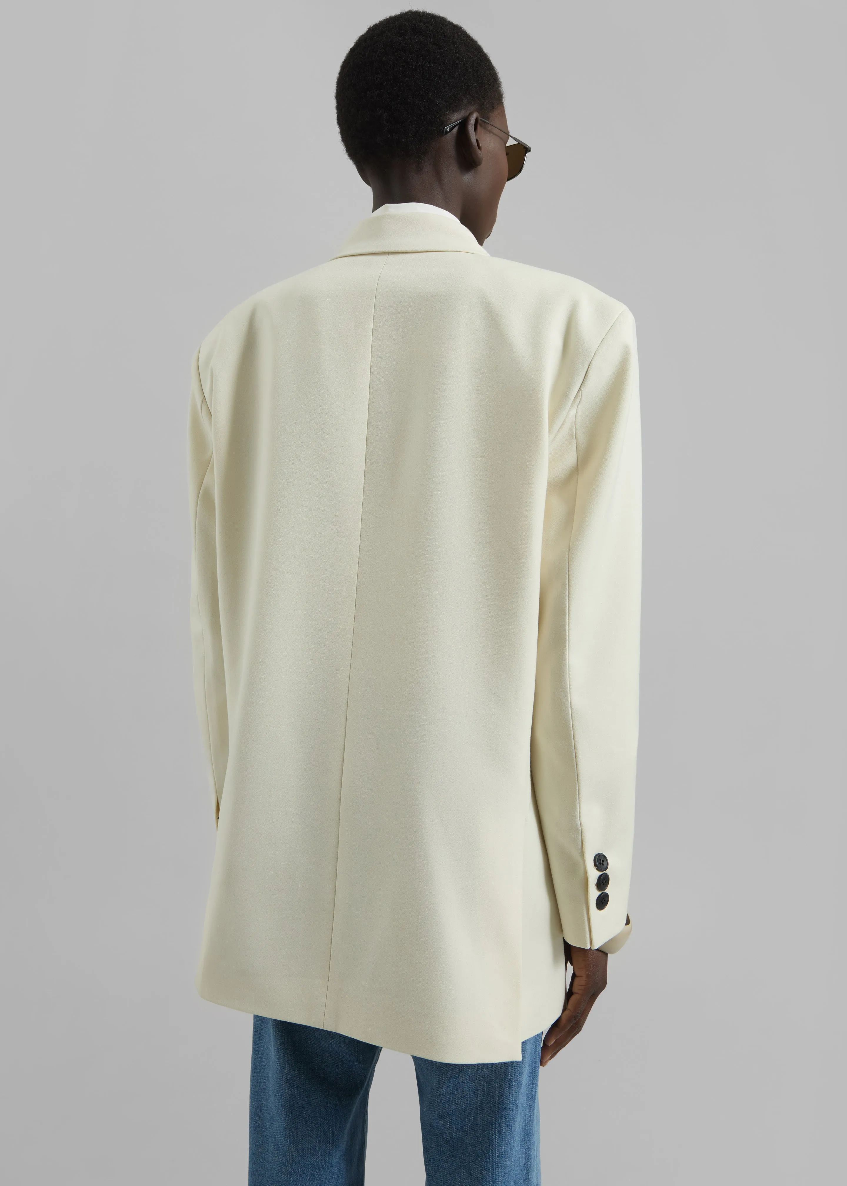 Gavle Double-Breasted Blazer - Ivory sold by Frankie Shop product image thumbnail 5