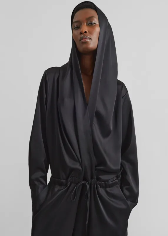Jesmond Hooded Jumpsuit - Black made by Frankie Shop