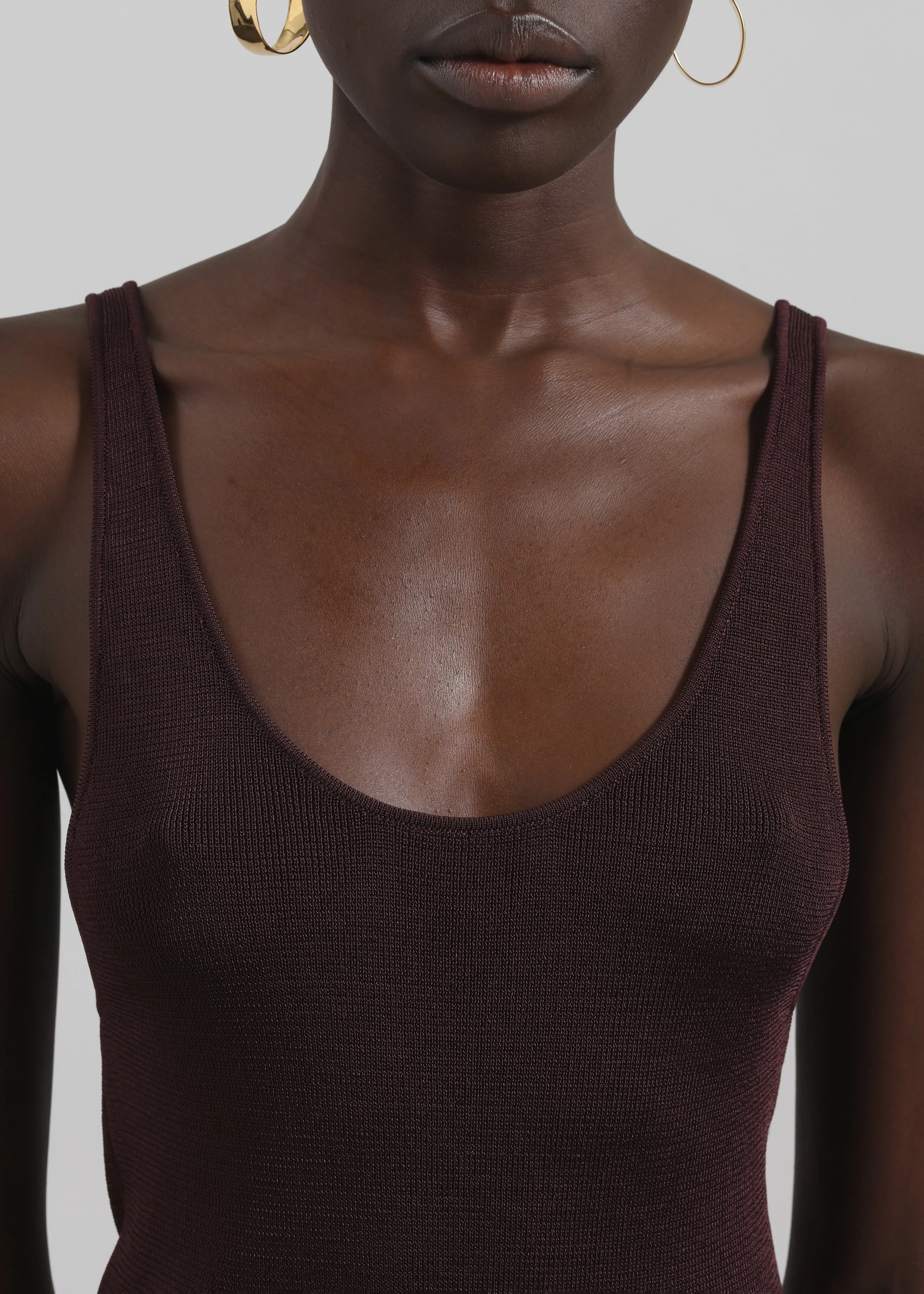 Rivo Knit Tank Top - Burgundy sold by Frankie Shop product image thumbnail 2