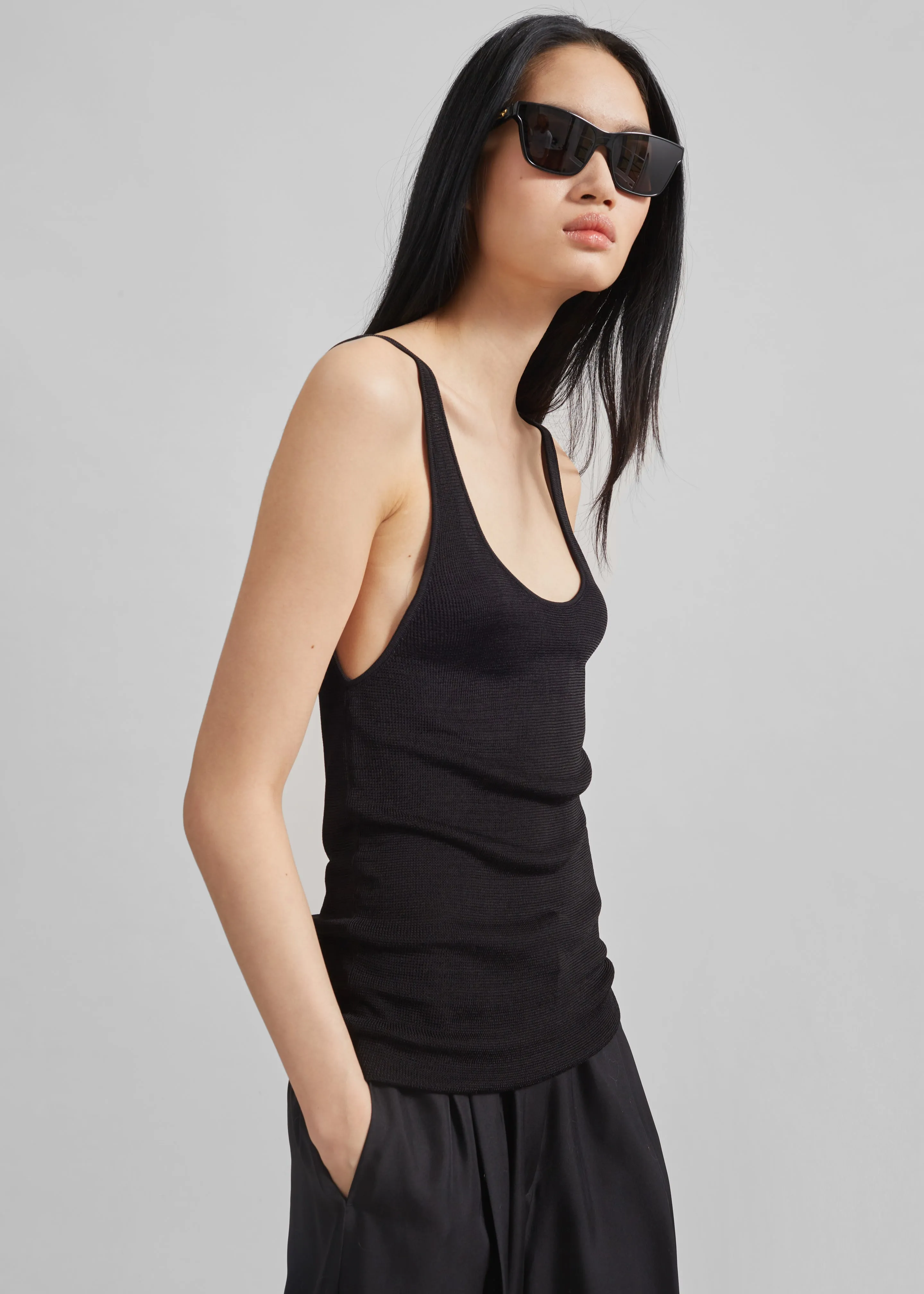 Rivo Knit Tank Top - Black sold by Frankie Shop product image thumbnail 4