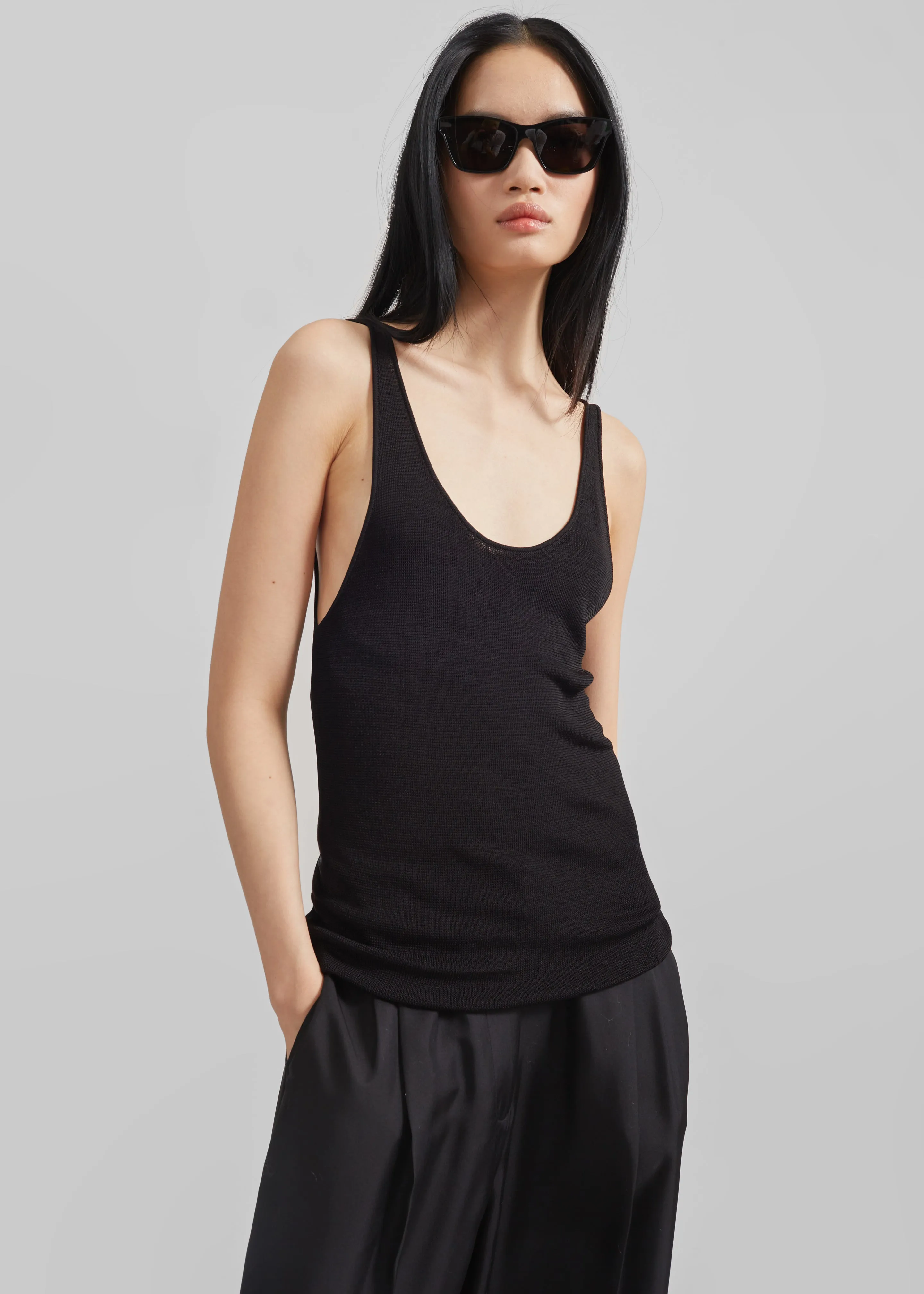 Rivo Knit Tank Top - Black sold by Frankie Shop product image thumbnail 3