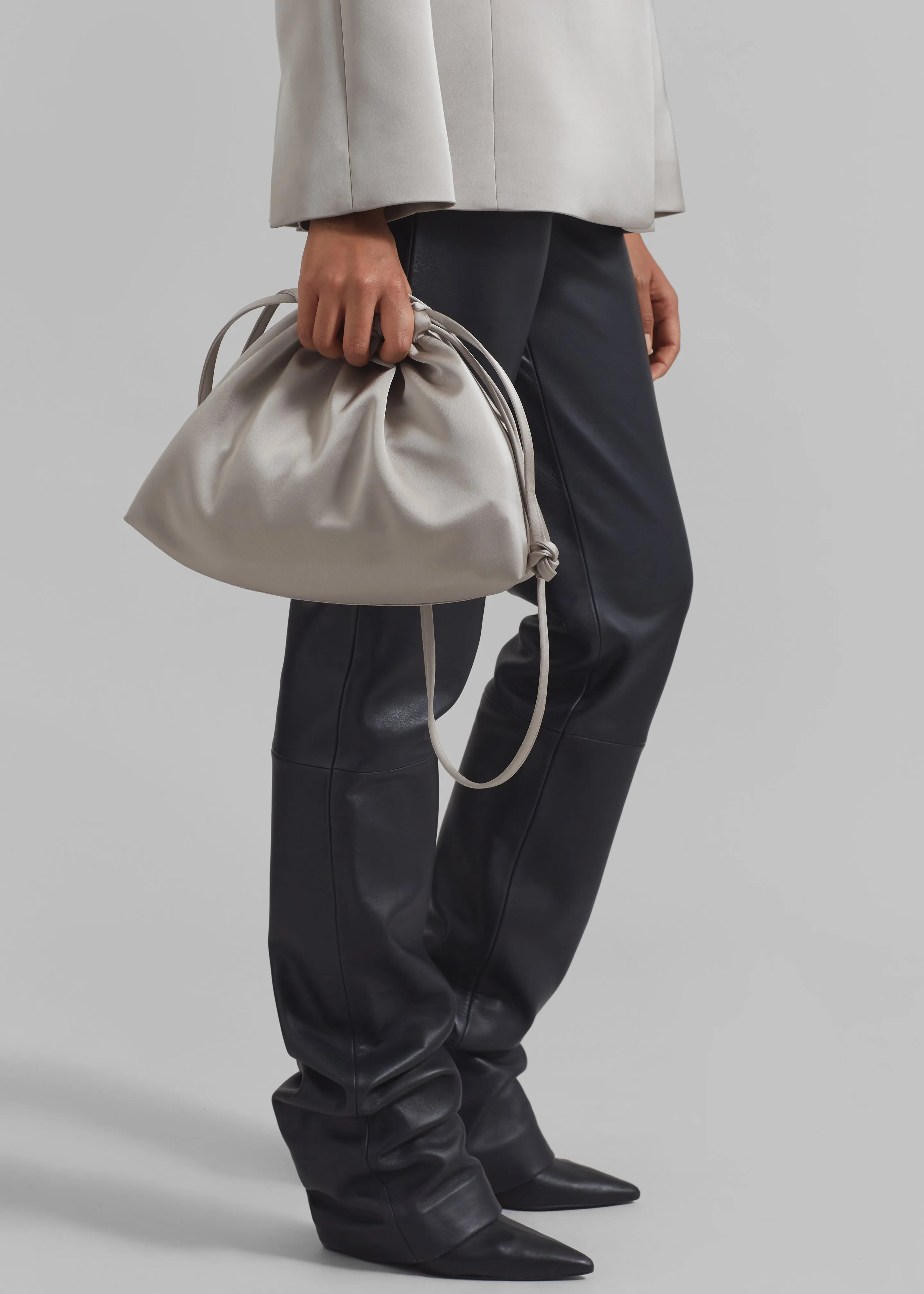 Velora Satin Pouch - Light Taupe sold by Frankie Shop product image thumbnail 2